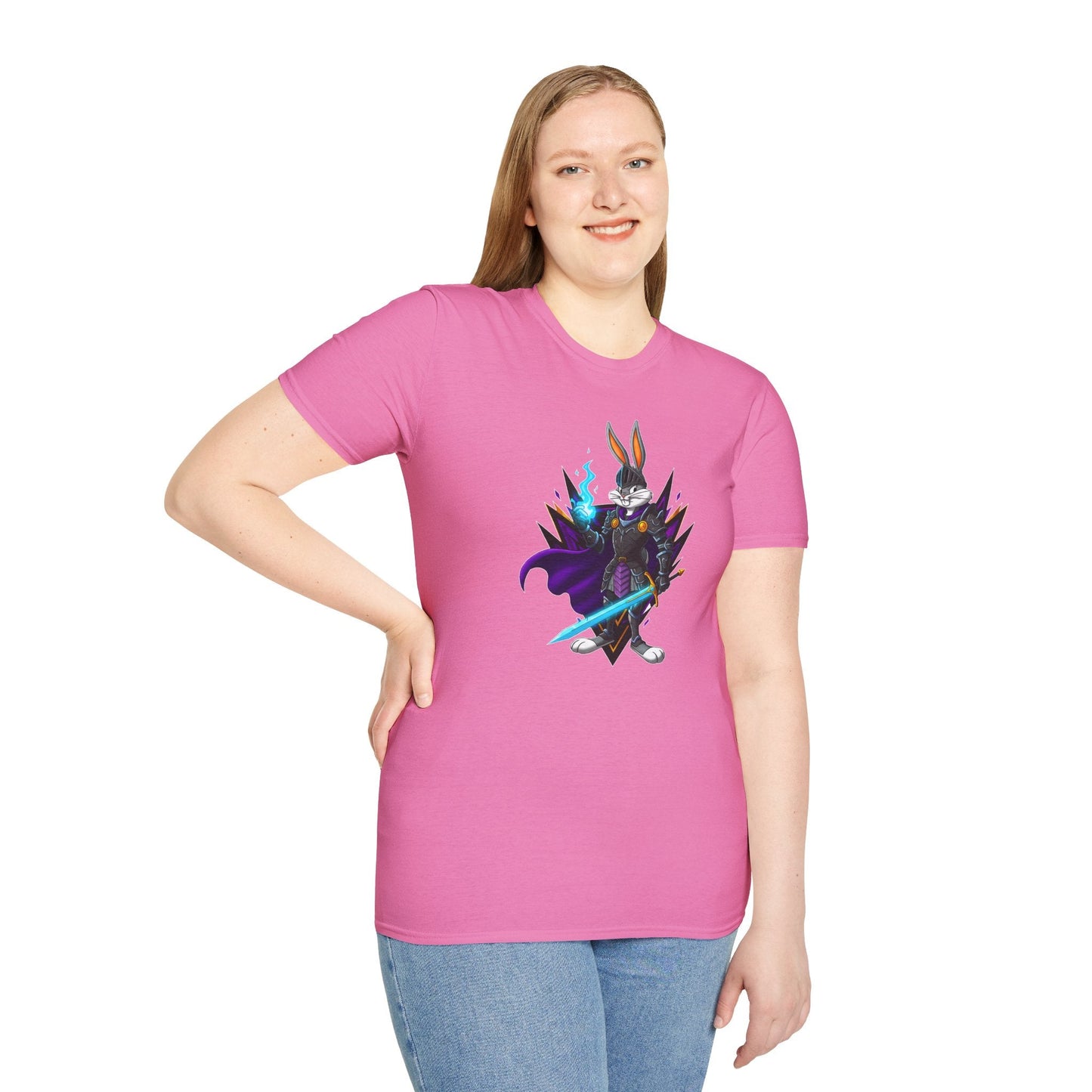 Bugs Bunny Shirt Unisex Gildan Softstyle Tee 100 Percent Cotton Cartoon Graphic Design