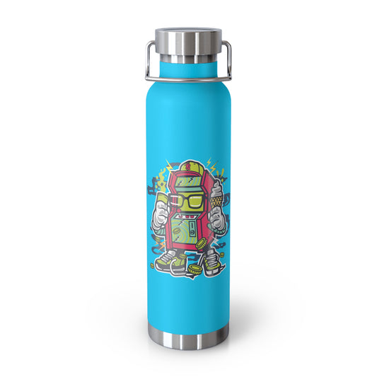 22oz Copper Insulated Water Bottle with Cartoon Design - CV2