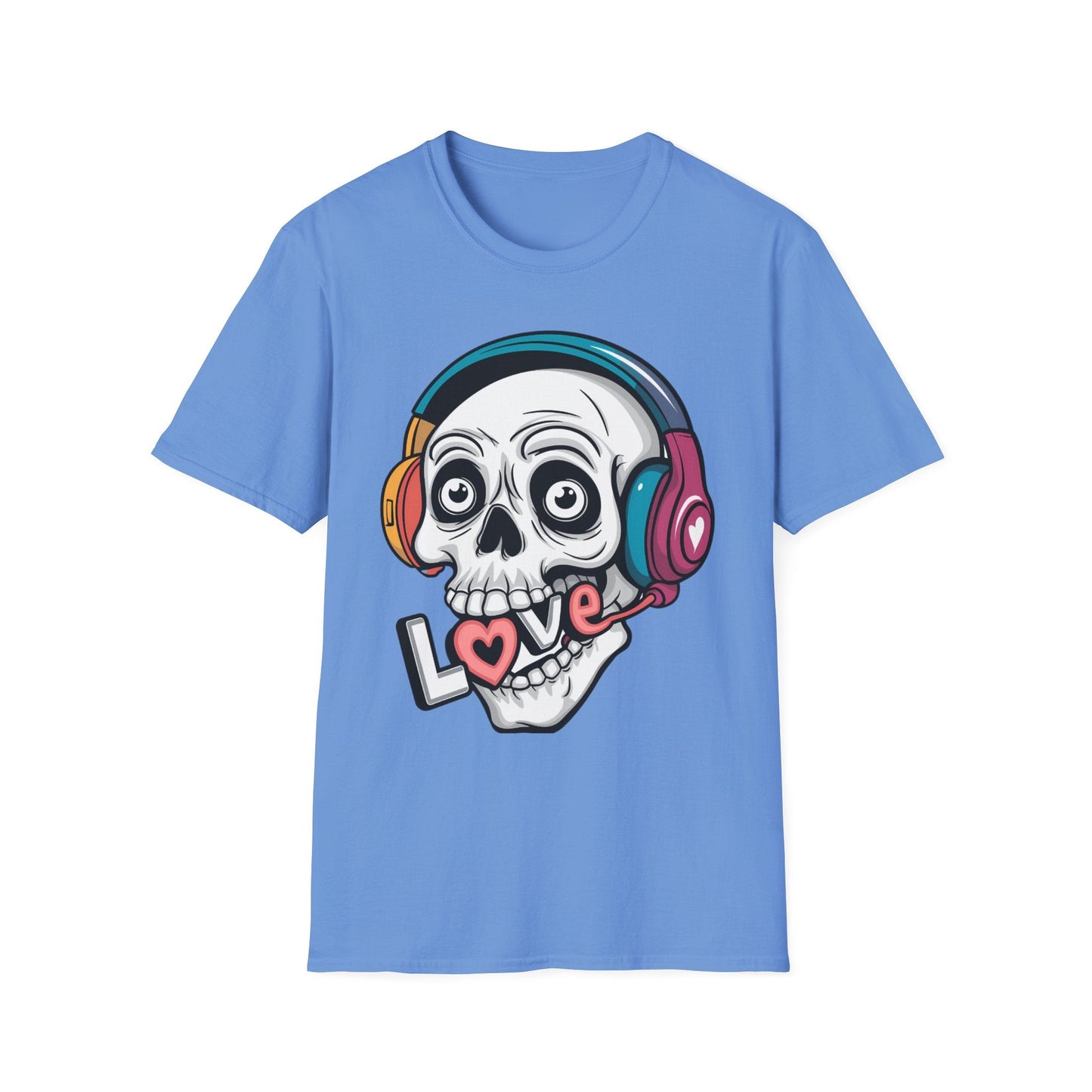 Skull Tee Shirt Unisex Skeleton Shirt With Skull Artwork Gildan Softstyle Cotton Tee