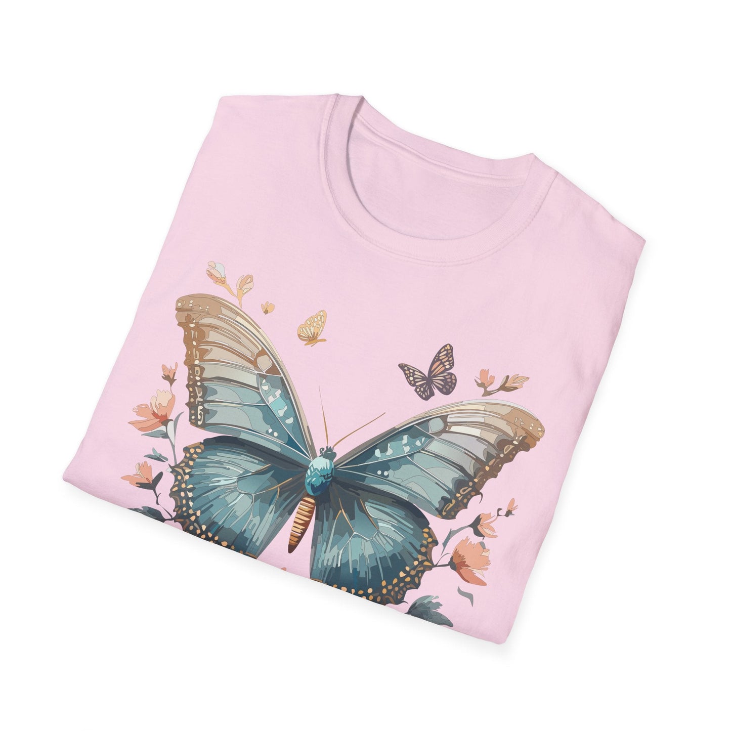 Butterfly Shirt Unisex Monarch T Shirt Gildan Softstyle 64000 Ring Spun Cotton Tee Breathable Comfort