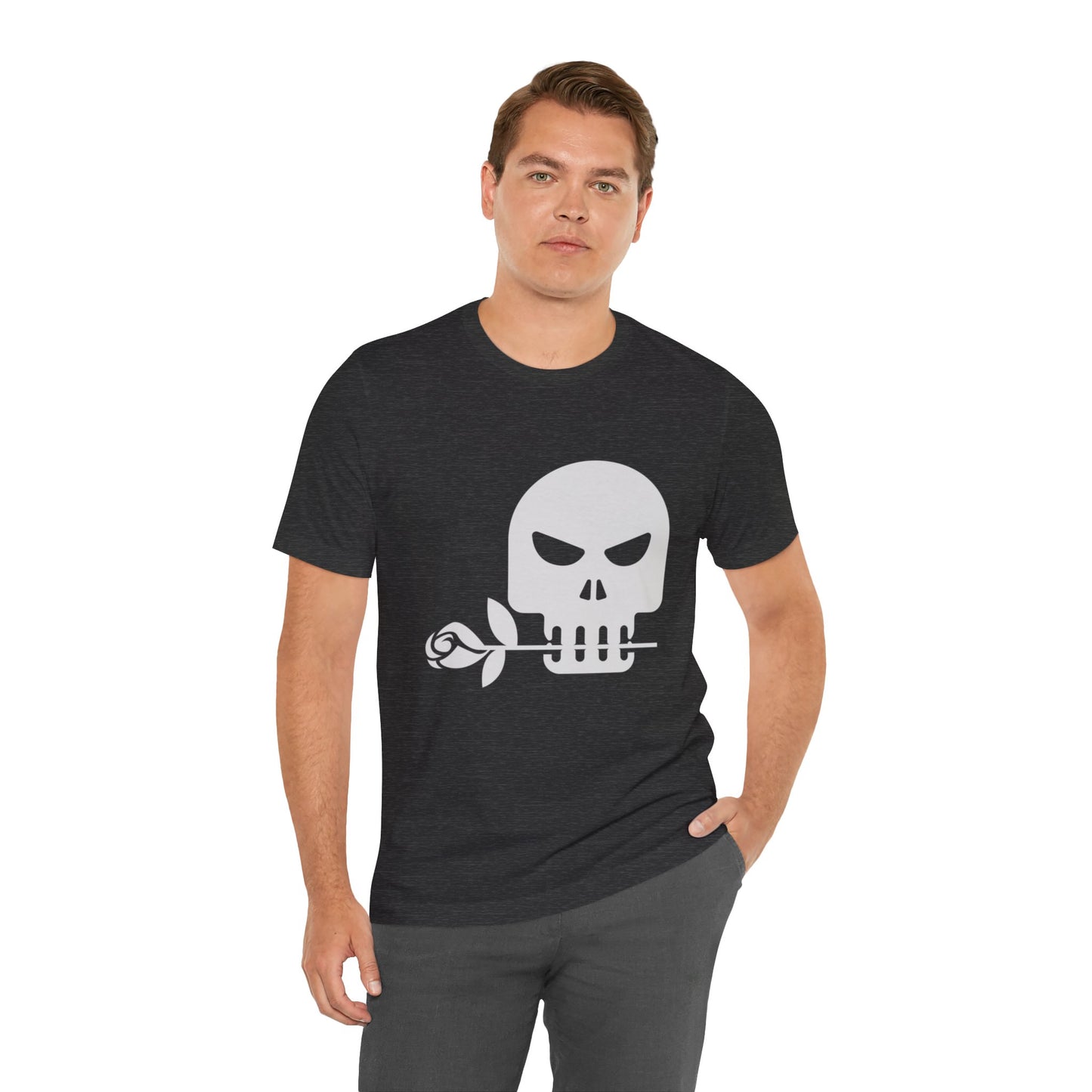 Unisex Cotton Tee Shirt with Skull