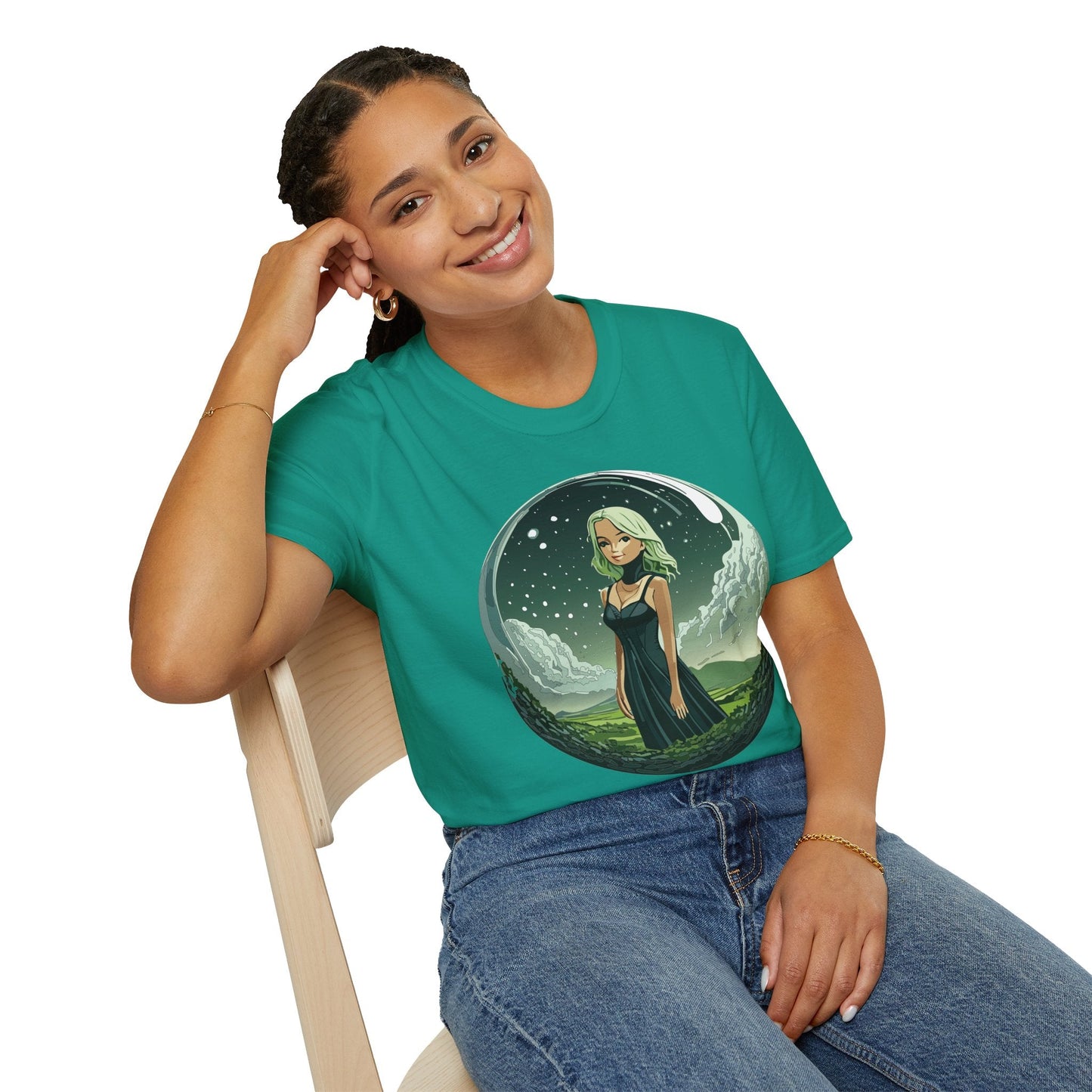 Womens Graphic T Shirt Art Design Tee Ladies Short Sleeve Softstyle 64000 Cotton Ring Spun