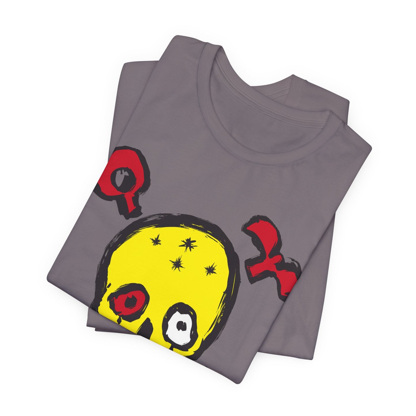 Yellow Skull Graphic Design Tee, Skull Shirt, Vintage Tees, Art Design T-Shirt, Vintage Graphic Tee, Art Shirts with Skulls