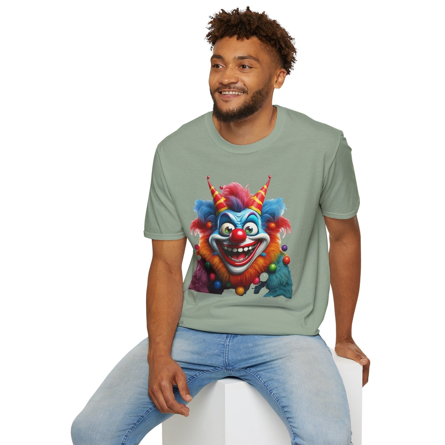 Clown Shirt For Men And Women Funny Circus Tee Scary Man Shirt Unisex Softstyle Tee