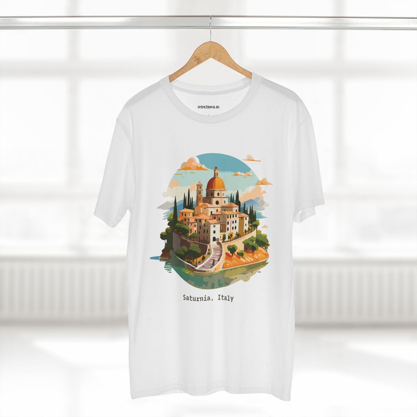 Italy Travel Shirt Unisex Tourist Tee With Original Art Design Retro2Nova Premium Cotton