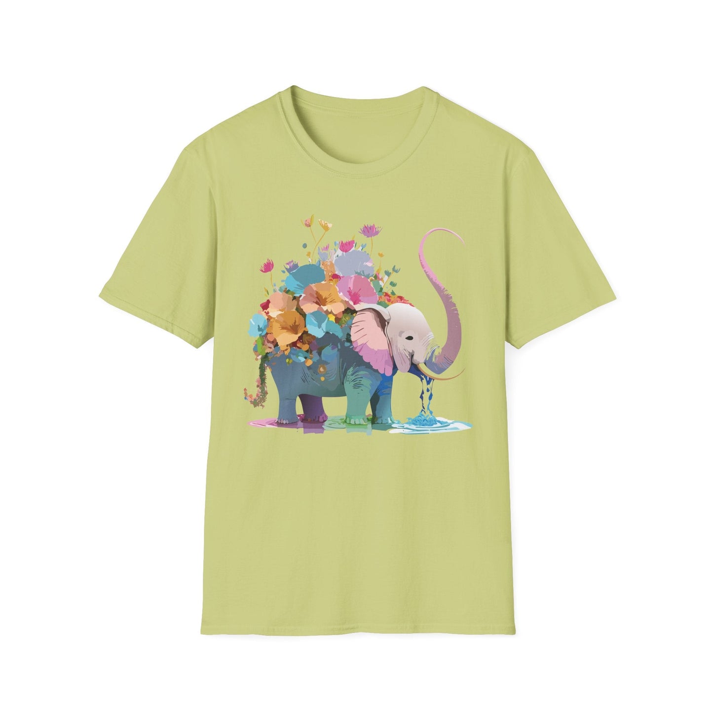 Elephant T Shirt Unisex Softstyle Cotton Tee With Animated Elephant Design Premium Comfort
