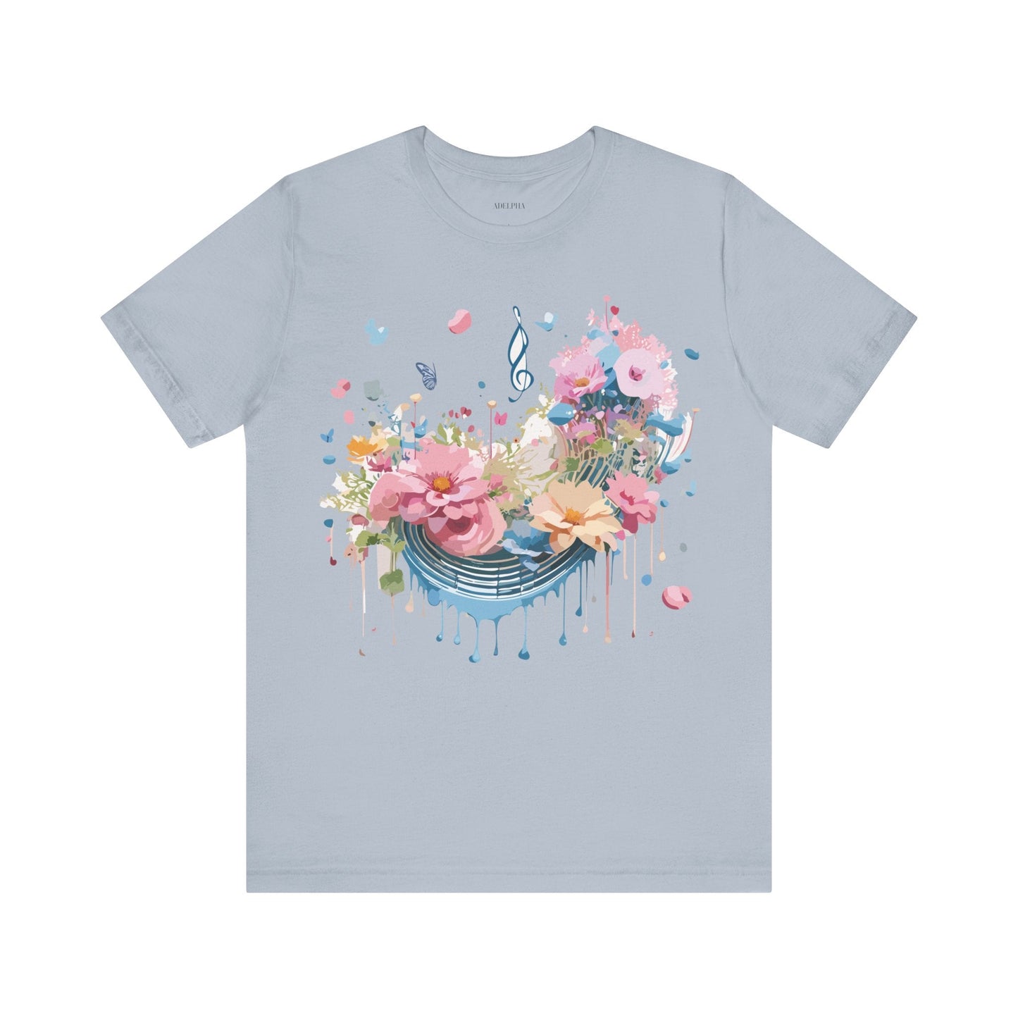 Adelpha Vintage Inspired Music Graphic Unisex T Shirt Tee For Everyday Casual Wear