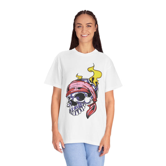 Unisex-T-Shirt aus Baumwolle mit Totenkopf 