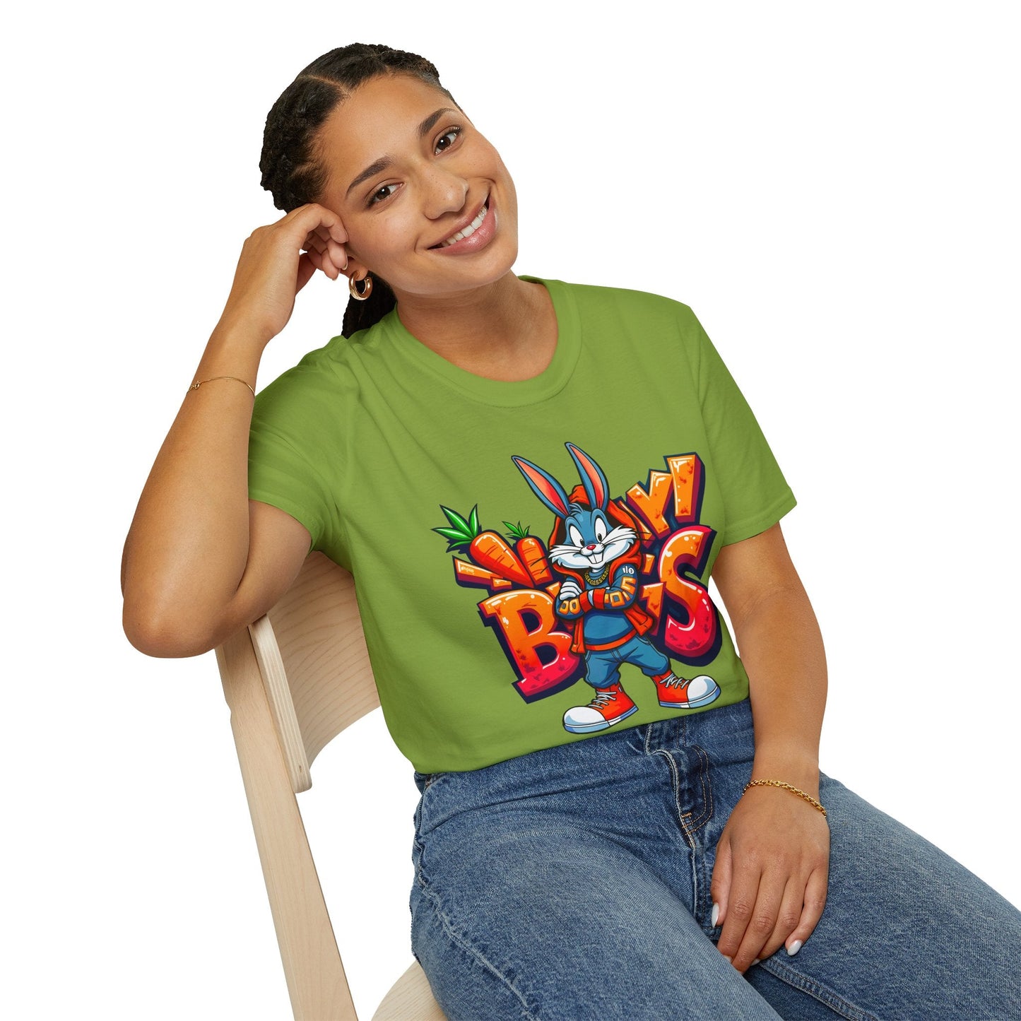 Funny Cartoon Animals T Shirt With Animation Design Unisex Softstyle Graphic Tee Gildan 64000