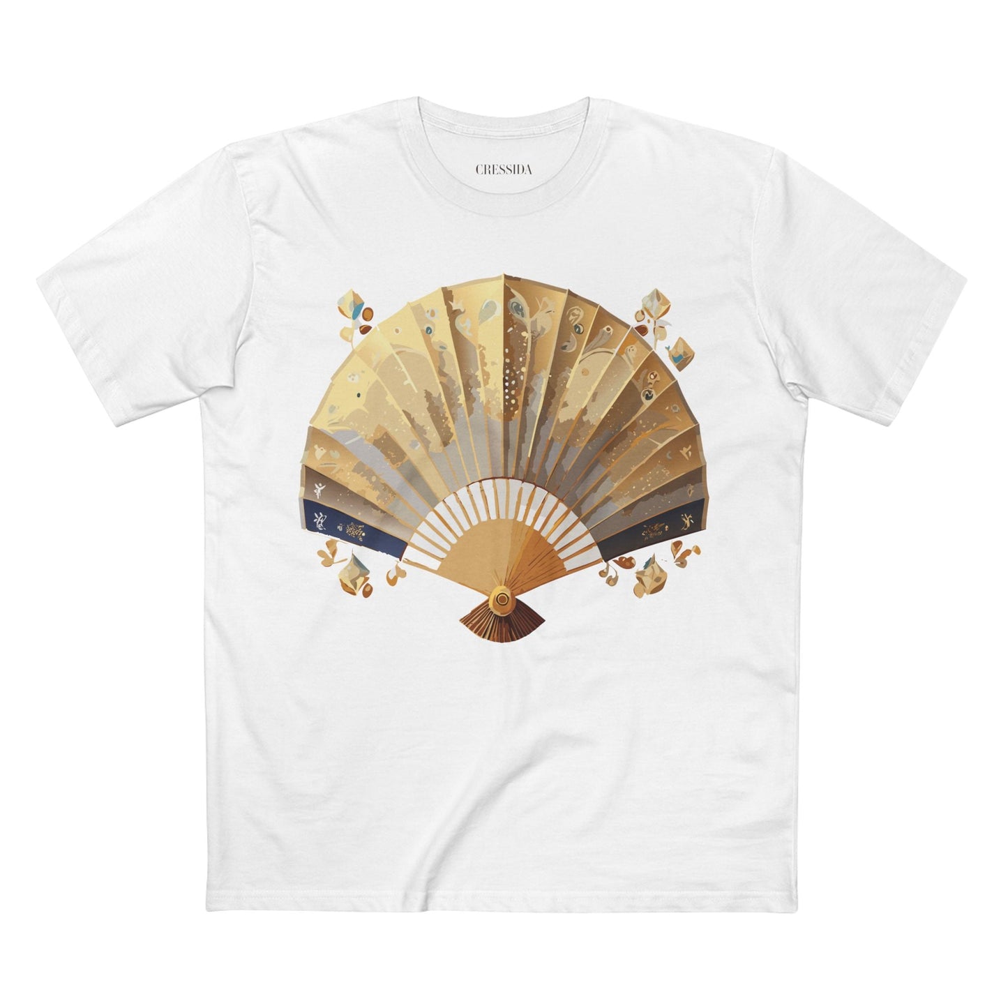 Antique Fan Graphic Design T-Shirt Unisex 100 Cotton Floral Carnival Artwork Tee 24