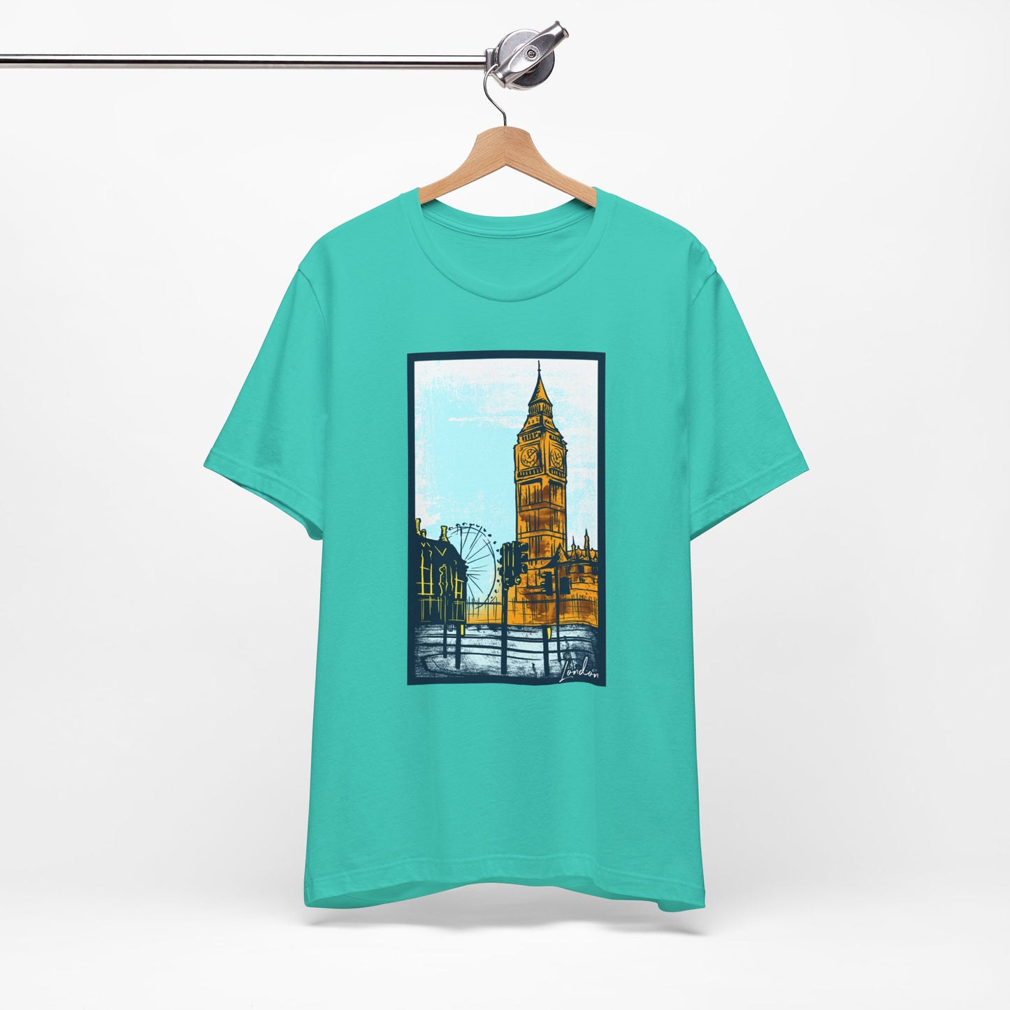 Retro Poster London Graphic Design Tee, London Shirt, Vintage Tees, Art Design T-Shirt, Graphic Tee, Retro Art Shirts