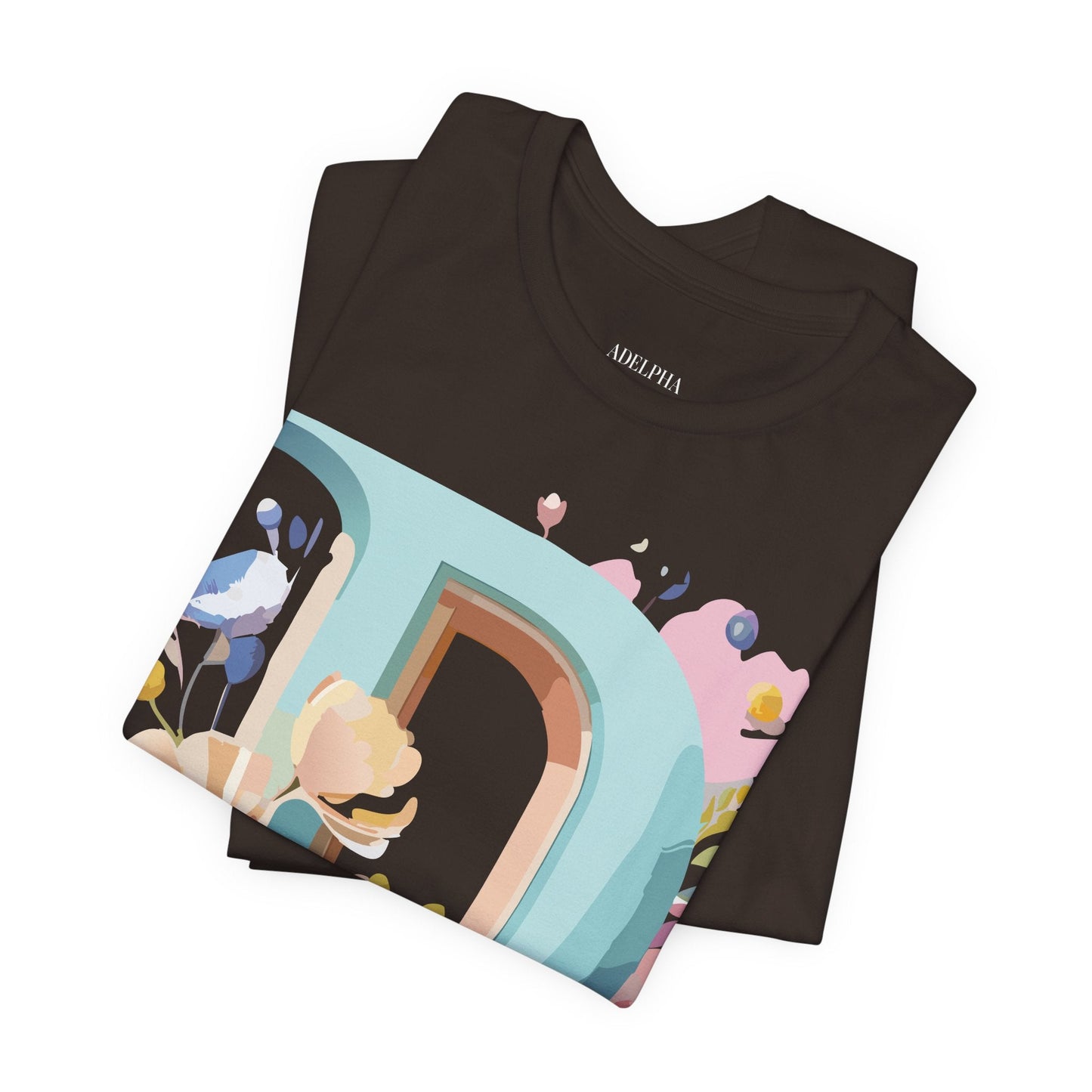Adelpha Vintage Letter D Shirt Unisex Graphic Tee for Everyday Comfort and Style