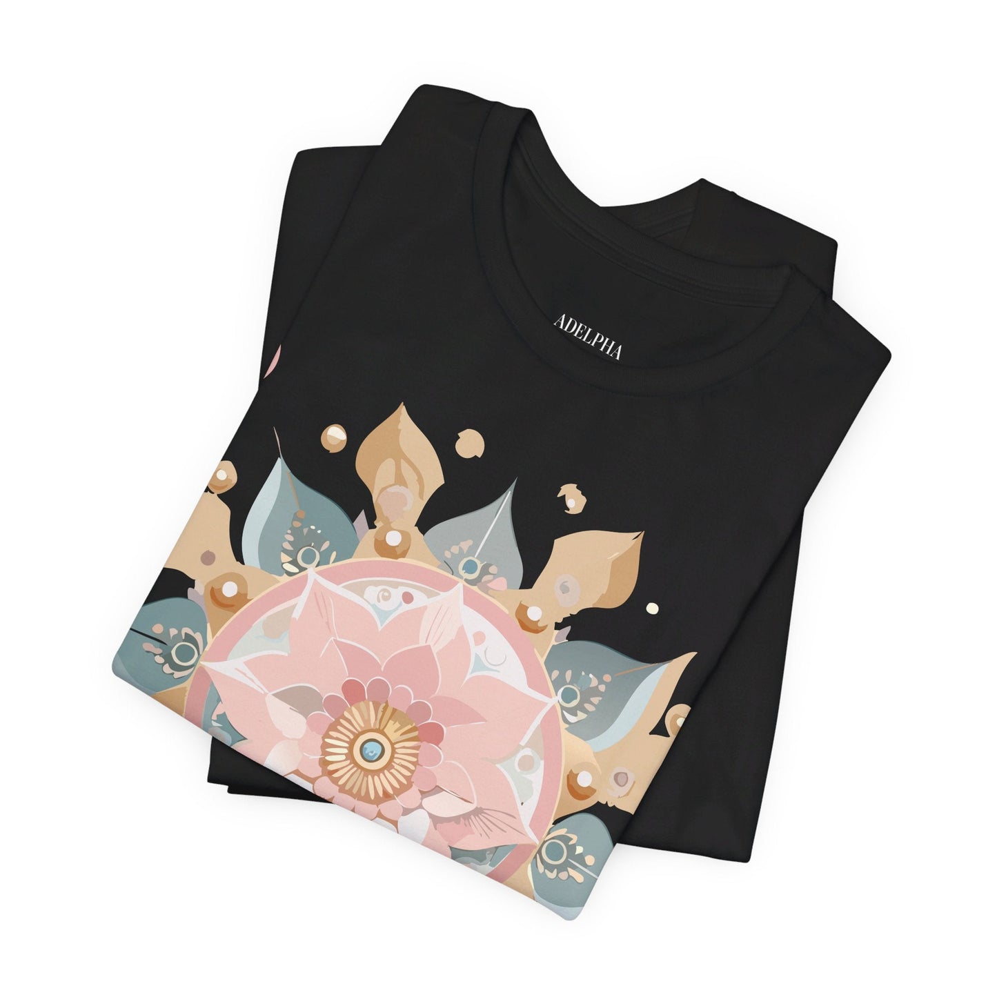 Mandala Graphic Unisex 100 Cotton Vintage Floral Artwork Tee 12