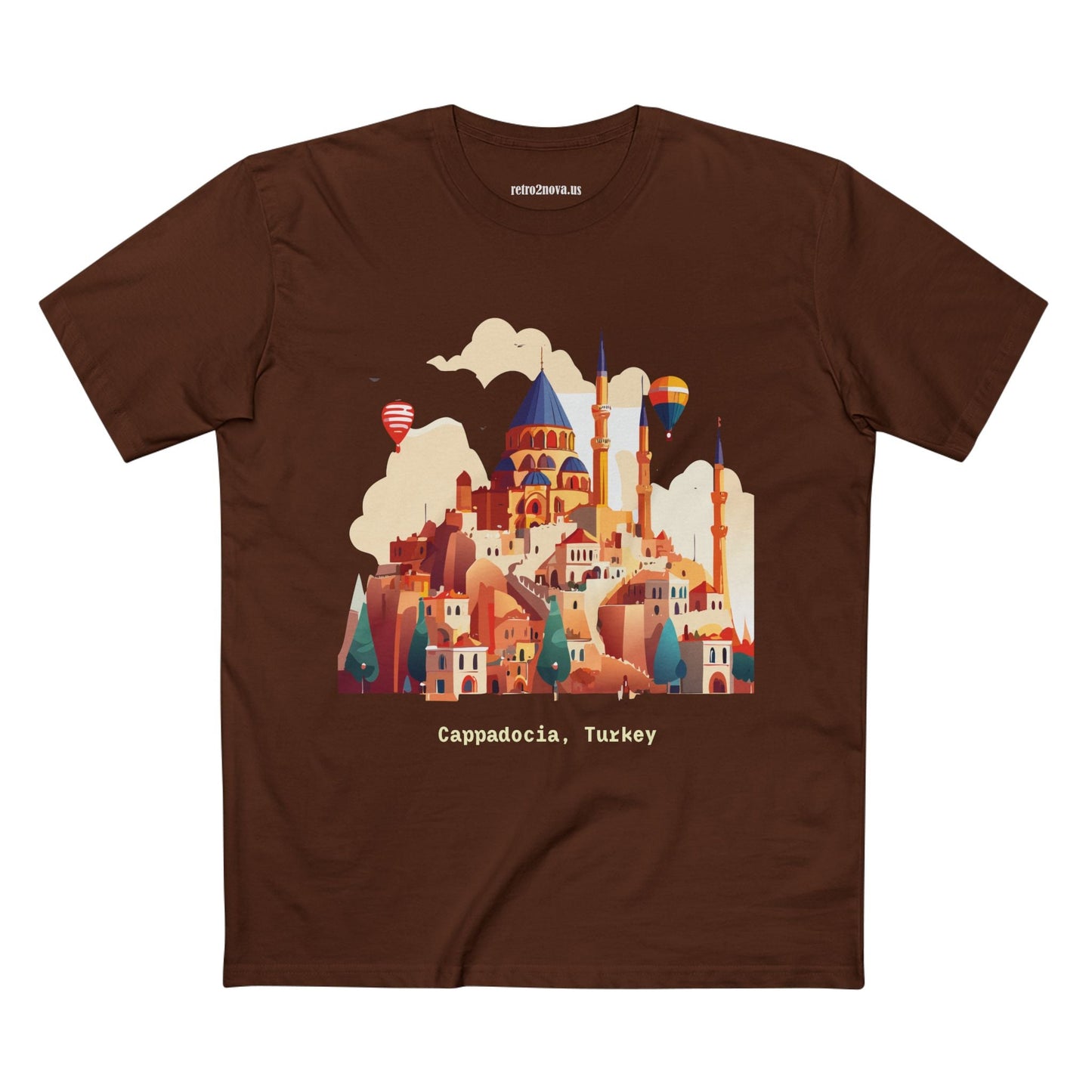 Travel Shirt Cappadocia Unisex Premium Cotton Tee With Original Art Design TT5 Art Collection