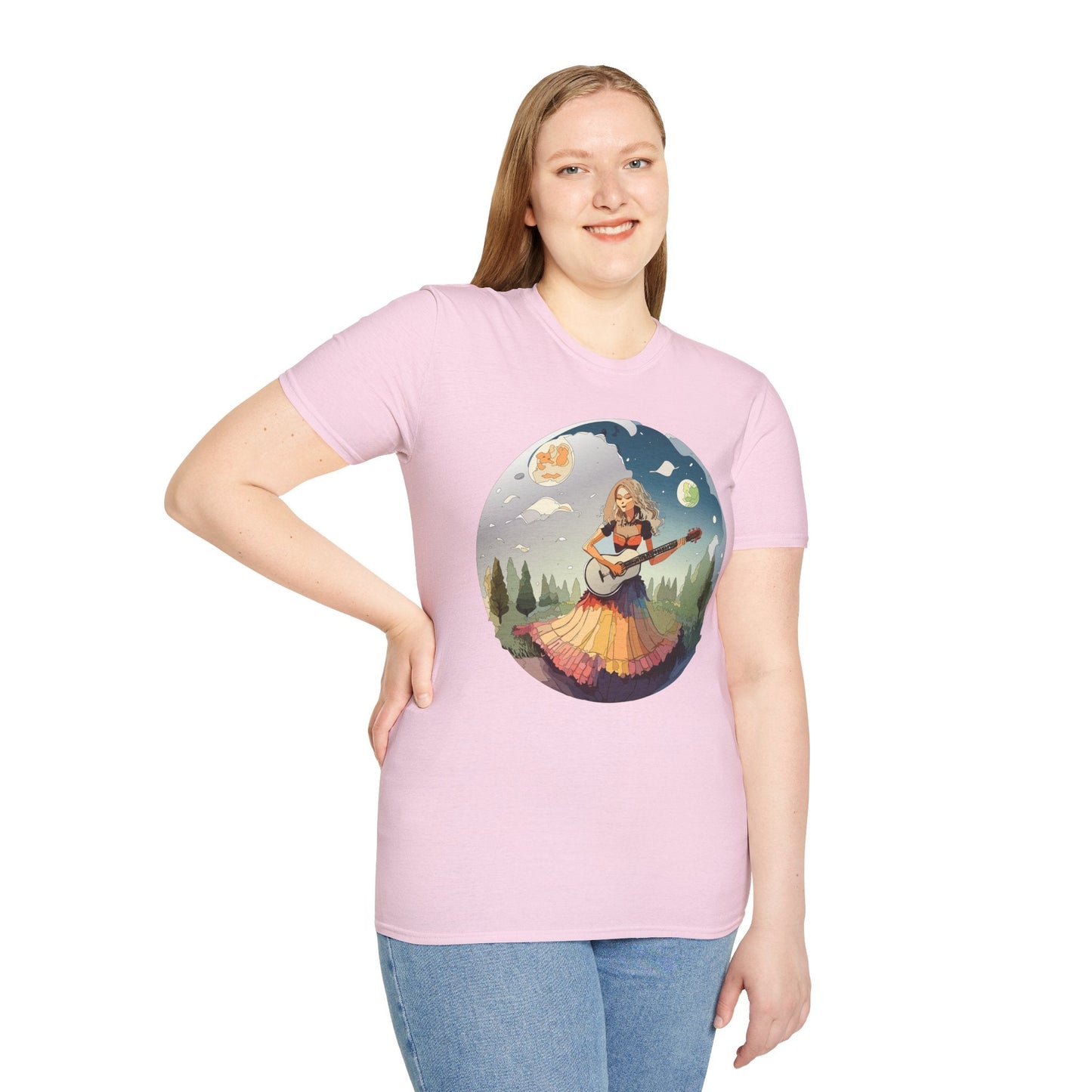Womens Graphic T Shirts Art Design Tee Softstyle 64000 Ring Spun Cotton Comfort Everyday