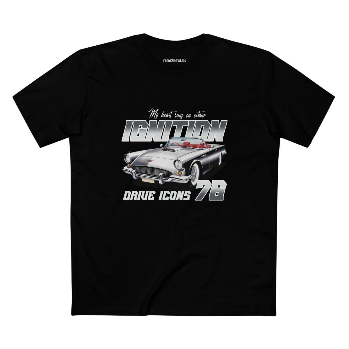 Retro Car Vintage Graphic Tee Staple Unisex 100 Cotton Tee Shirt - RC-11
