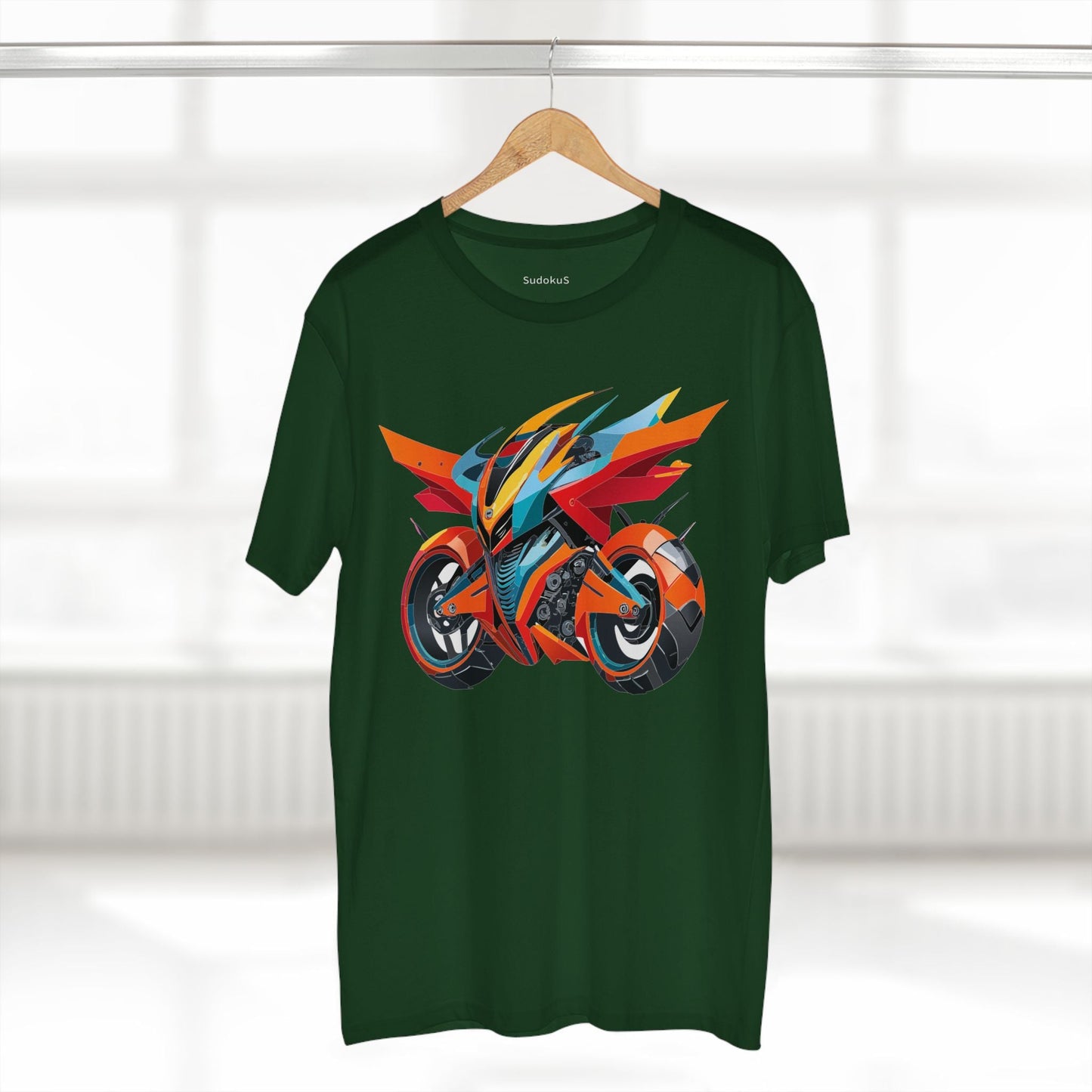 Moto Bike Graphic Unisex 100 Cotton Staple Tee 1