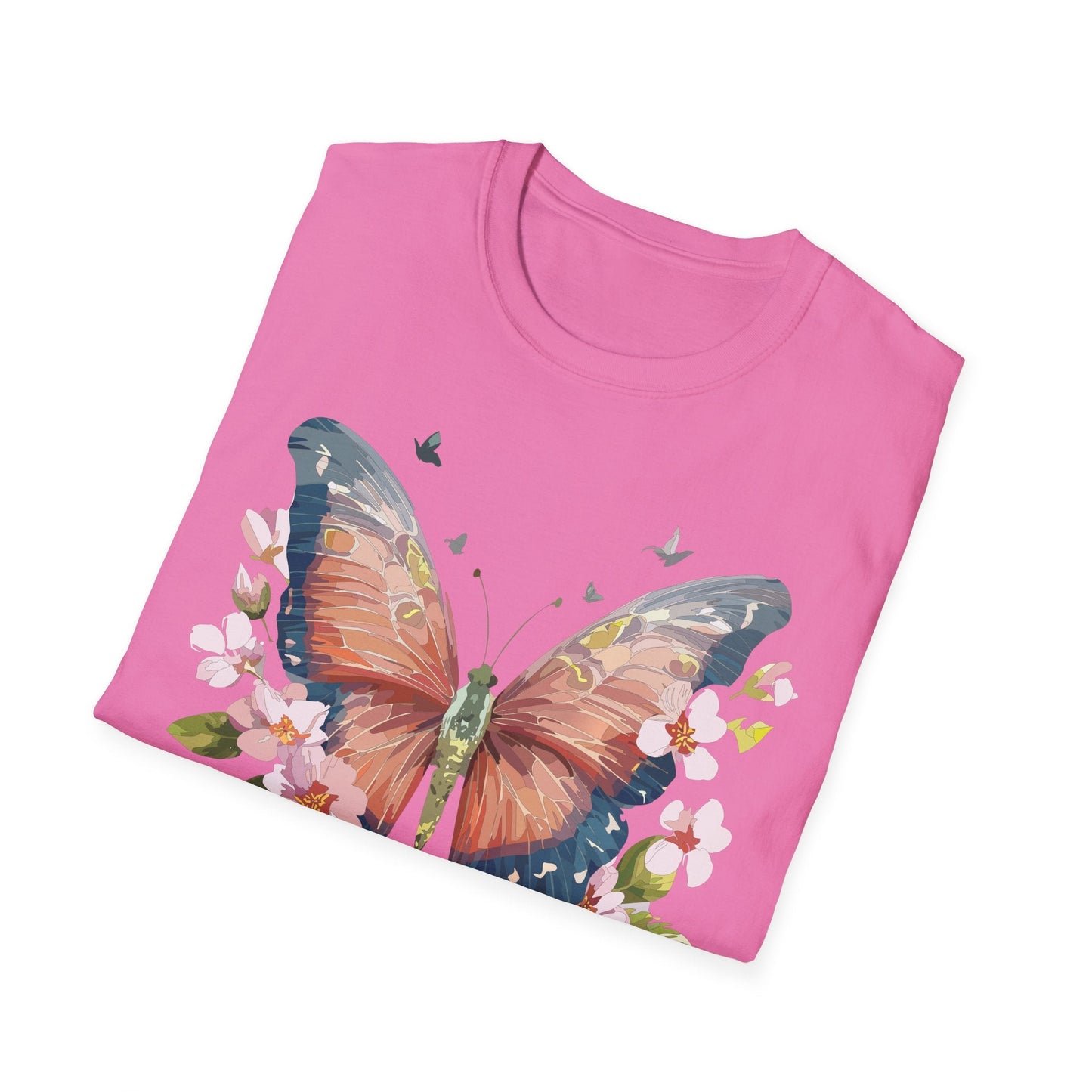 Unisex Monarch Butterfly T Shirt Softstyle 64000 Gildan Ring Spun Cotton Tee Lightweight Comfort