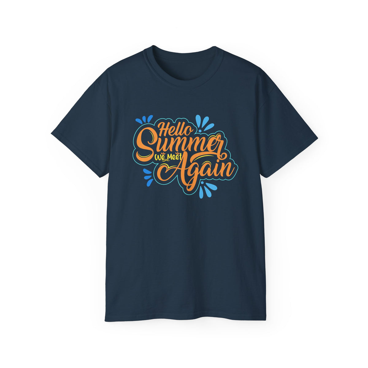 Hello Summer Again T-Shirt | Summer Script Graphic Tee