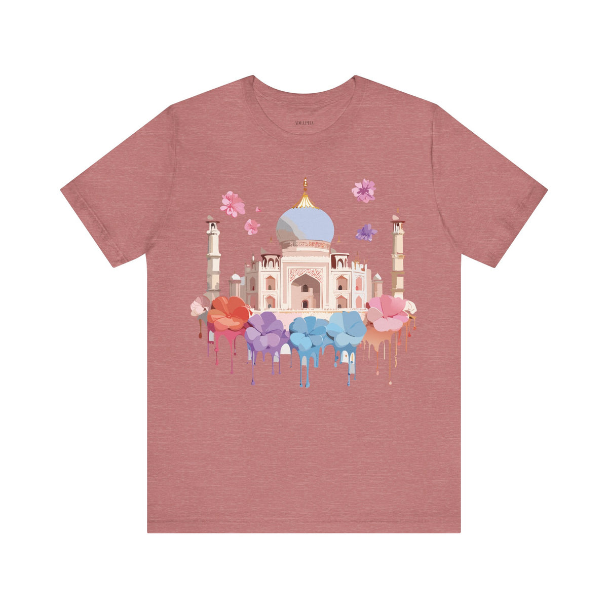 Unisex Cotton Bella+Canvas Tee with Taj Mahal