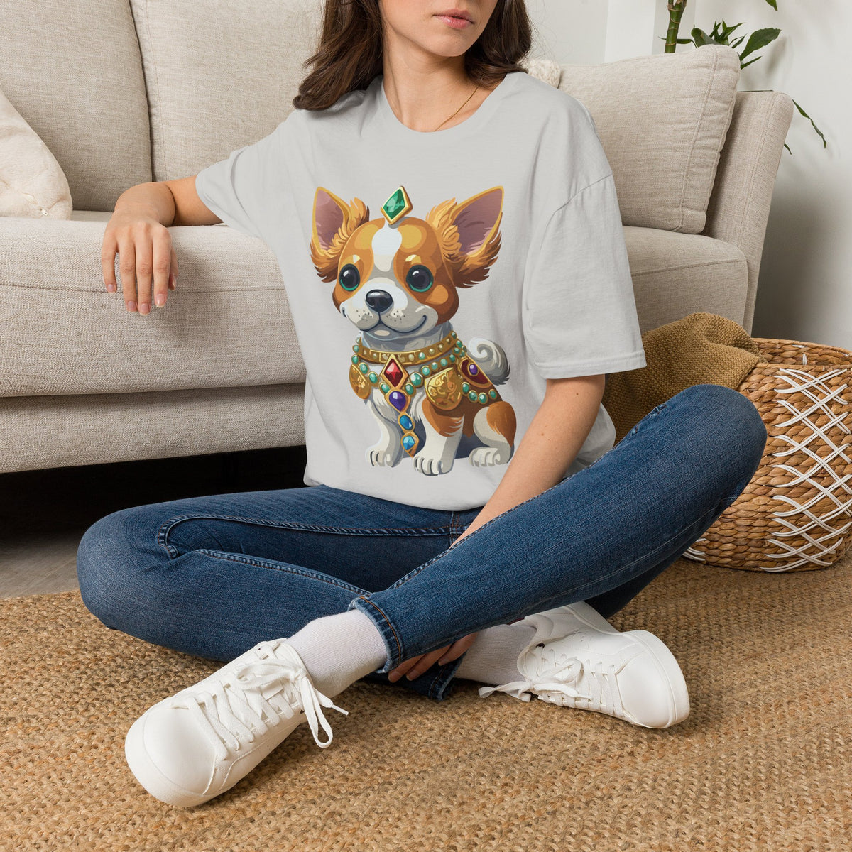 Corgi Prince T-Shirt — Cute Royal Dog Graphic Design Unisex 100 Cotton Gildan T-Shirt