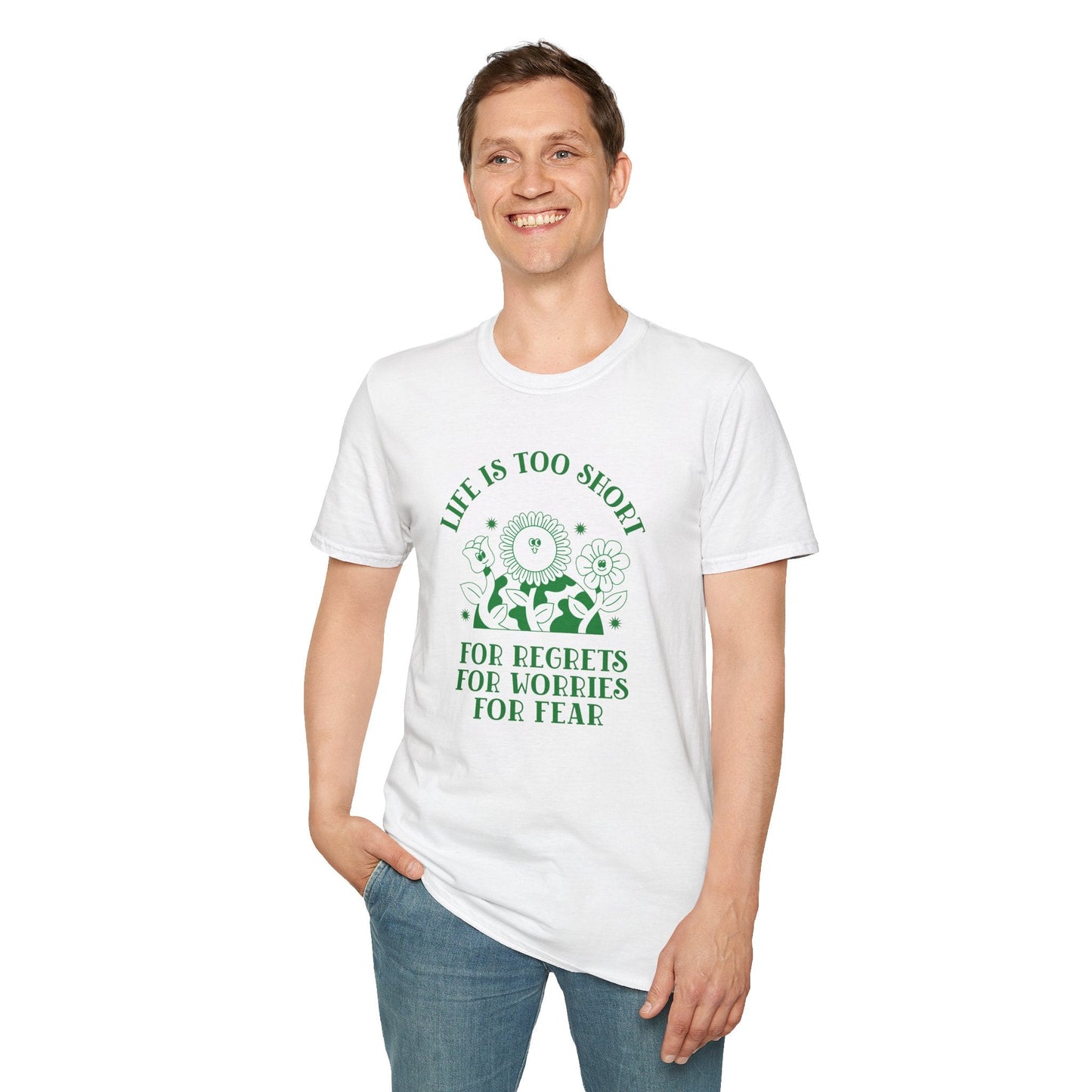 Positive Slogan T Shirts With Positive Words Tee Shirt Good Quotes Unisex Gildan Softstyle 64000 100 Percent Cotton