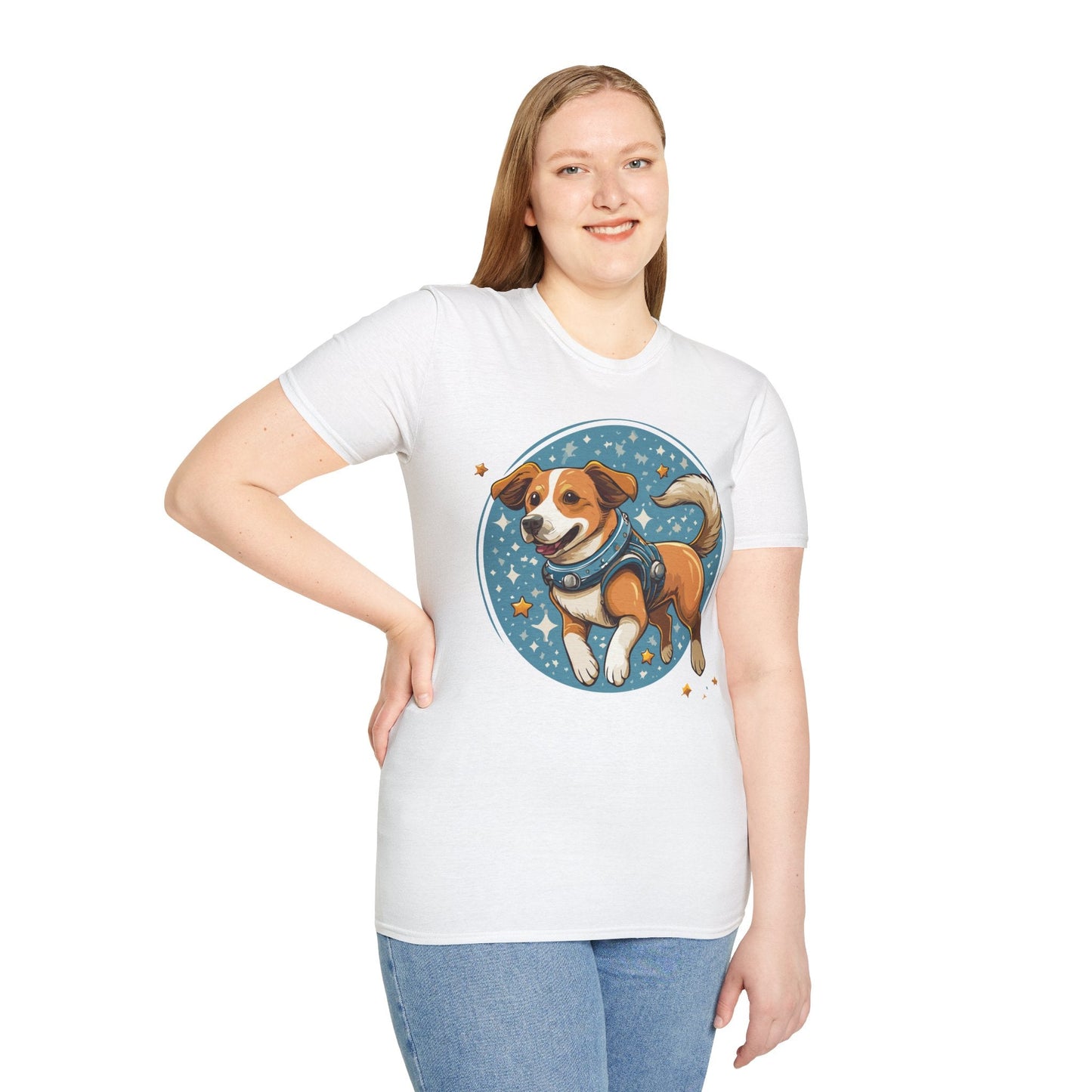 Unisex Dog And Animal Print Shirt Gildan Softstyle 64000 Tee