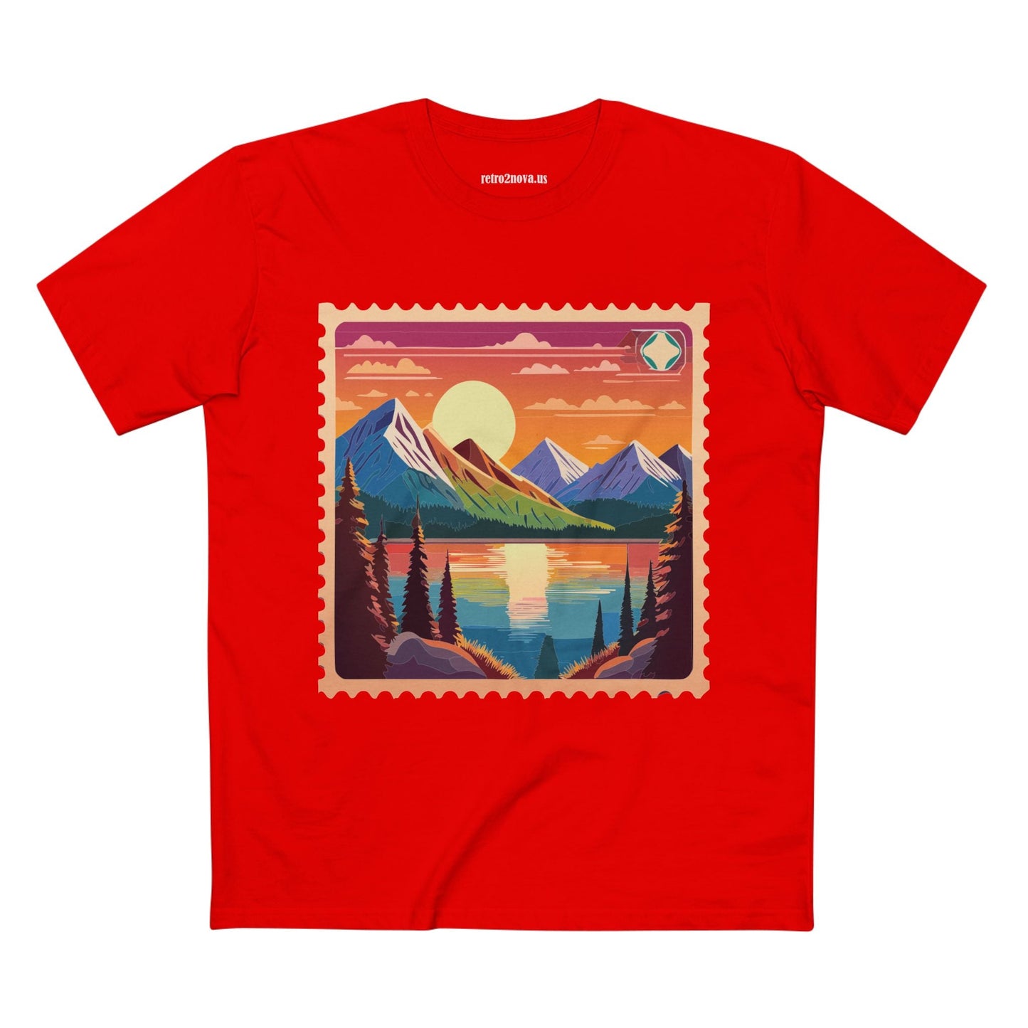 Postage Stamp Shirt Unisex Original Art Design Cotton Tee PS17 Retro2Nova Premium Cotton Staple Tee