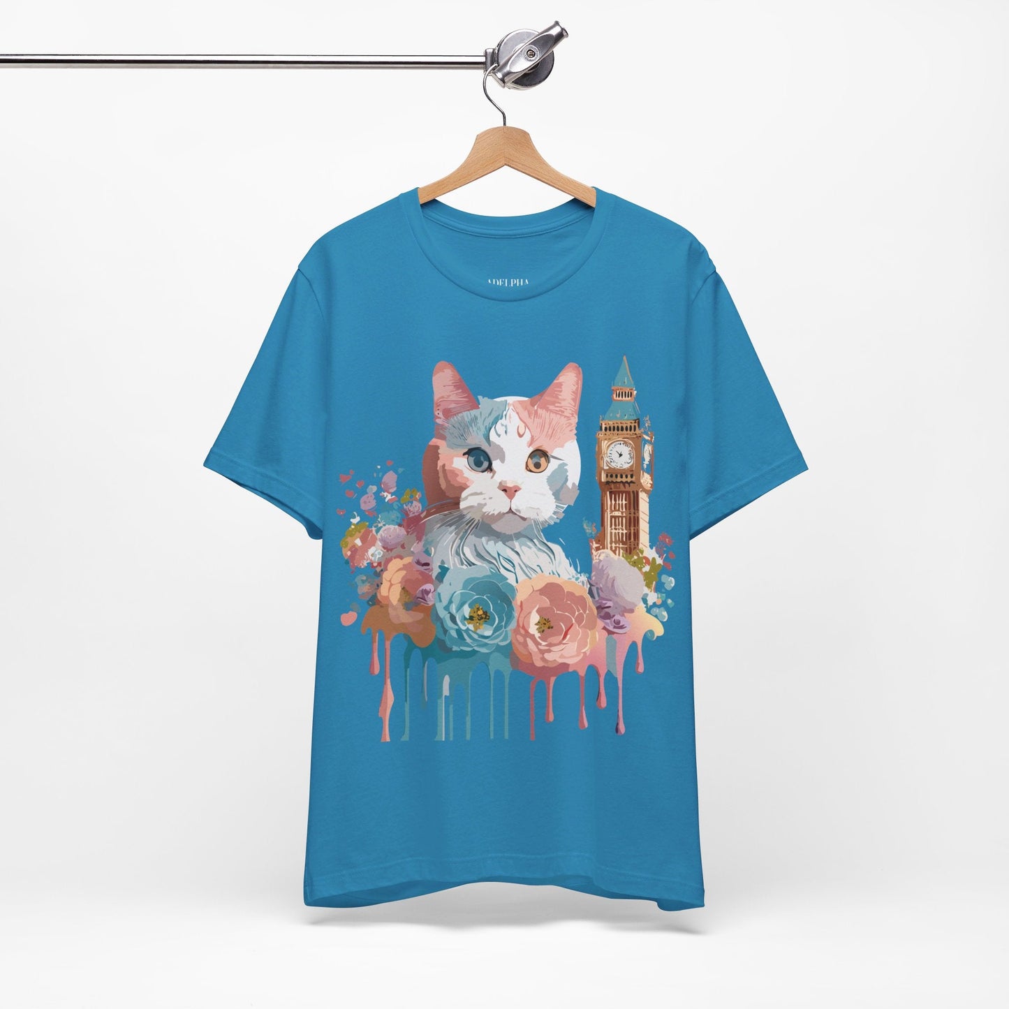 Unisex Cat Graphic Tee With Vintage Inspired Art By Adelpha Brand