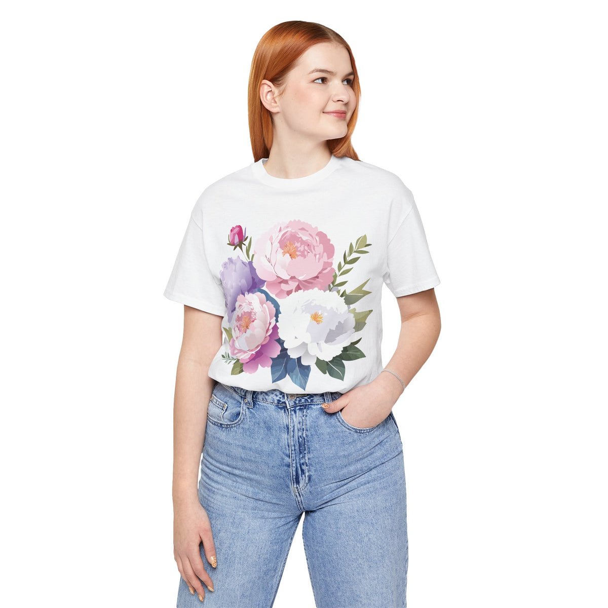 Floral Graphic Tee Shirt - Bella+Canvas Unisex 100 Cotton 37