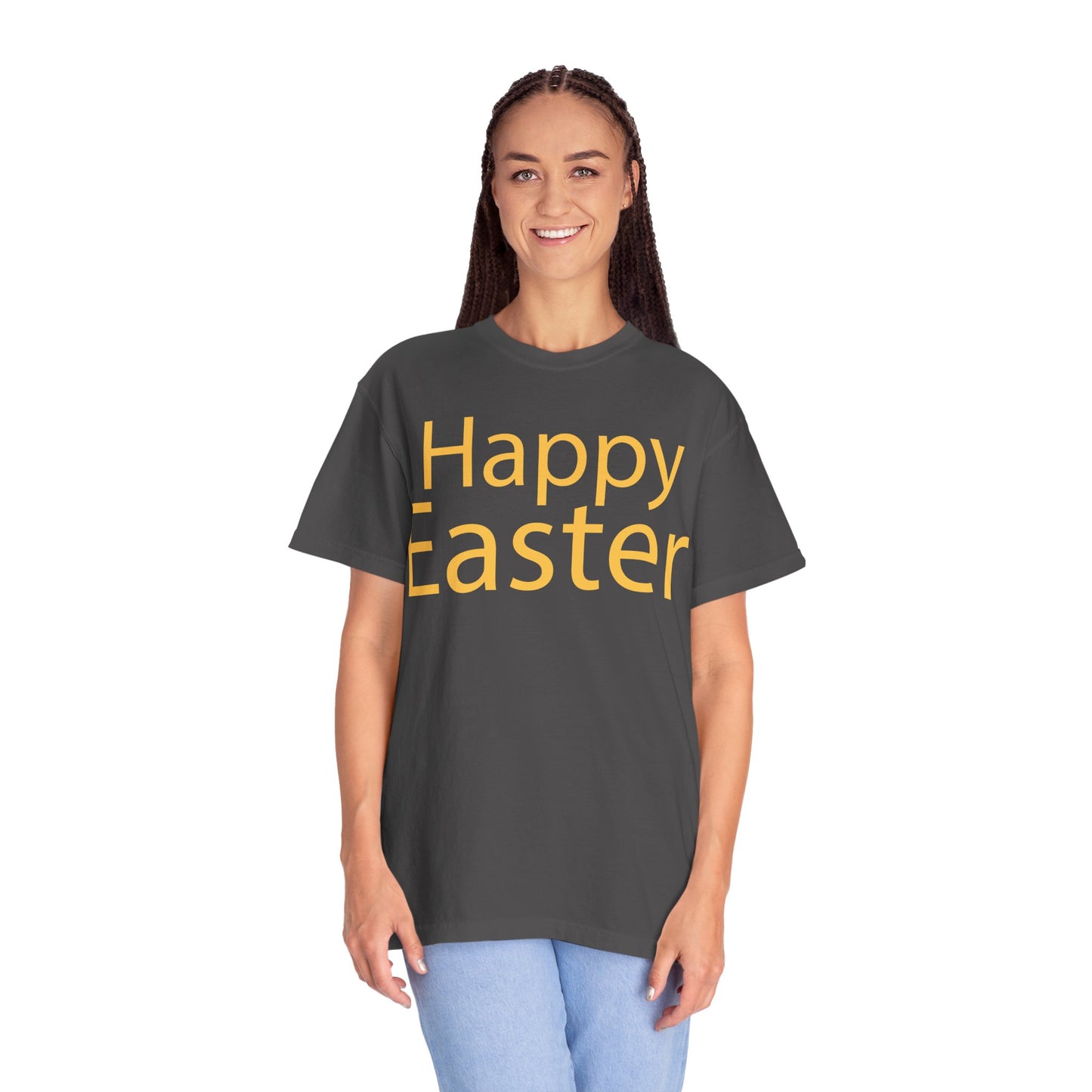 Happy Easter T-Shirt, Tee Shirt with Easter Signature, T Shirt with Easter Prints, Tee Shirt with Easter Design