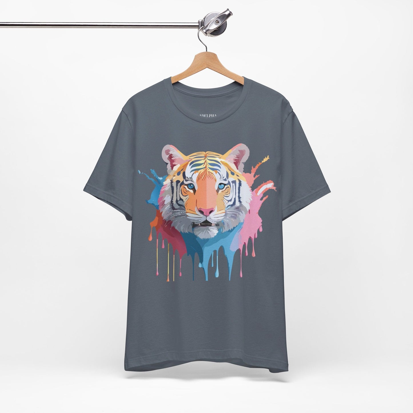 Tiger Graphic Tee By Adelpha Unisex Short Sleeve Vintage Inspired Art Shirt Premium Quality