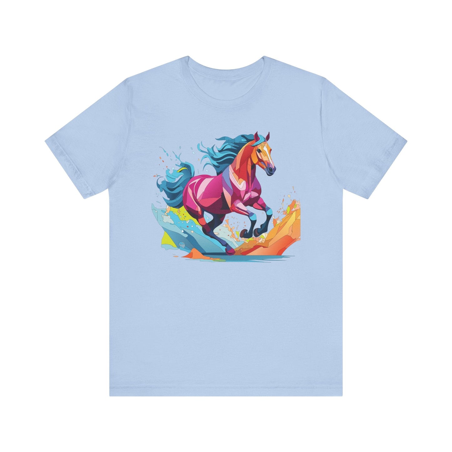 Unisex Animal Tee Shirt With Wild Animals Art Design Short Sleeve Casual Wear Everyday
