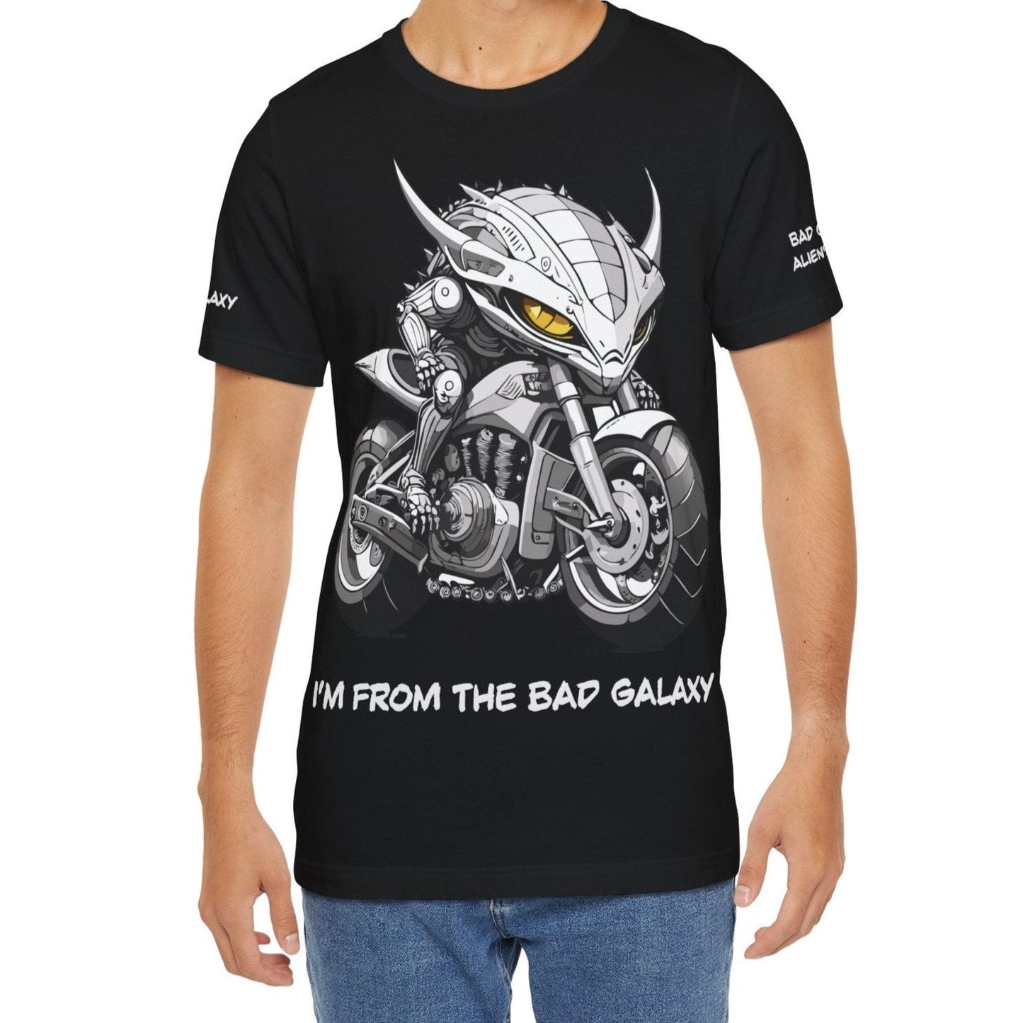 Alien Tee Shirt From Bad Galaxy 100 Percent Cotton Eco Friendly Inks Made In USA