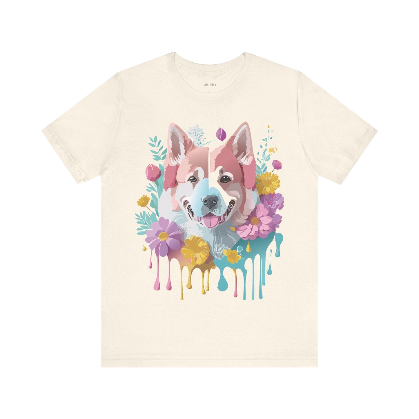 Unisex Graphic Dog Shirt Vintage Inspired Tee With Adelpha Artwork Short Sleeve Tee