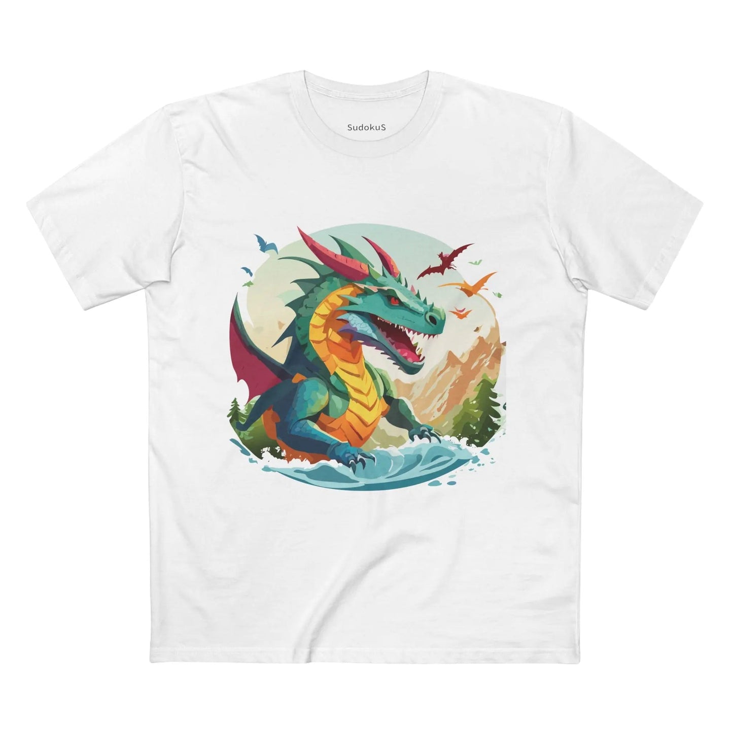 Dragon Graphic Unisex 100 Cotton Staple Tee 26