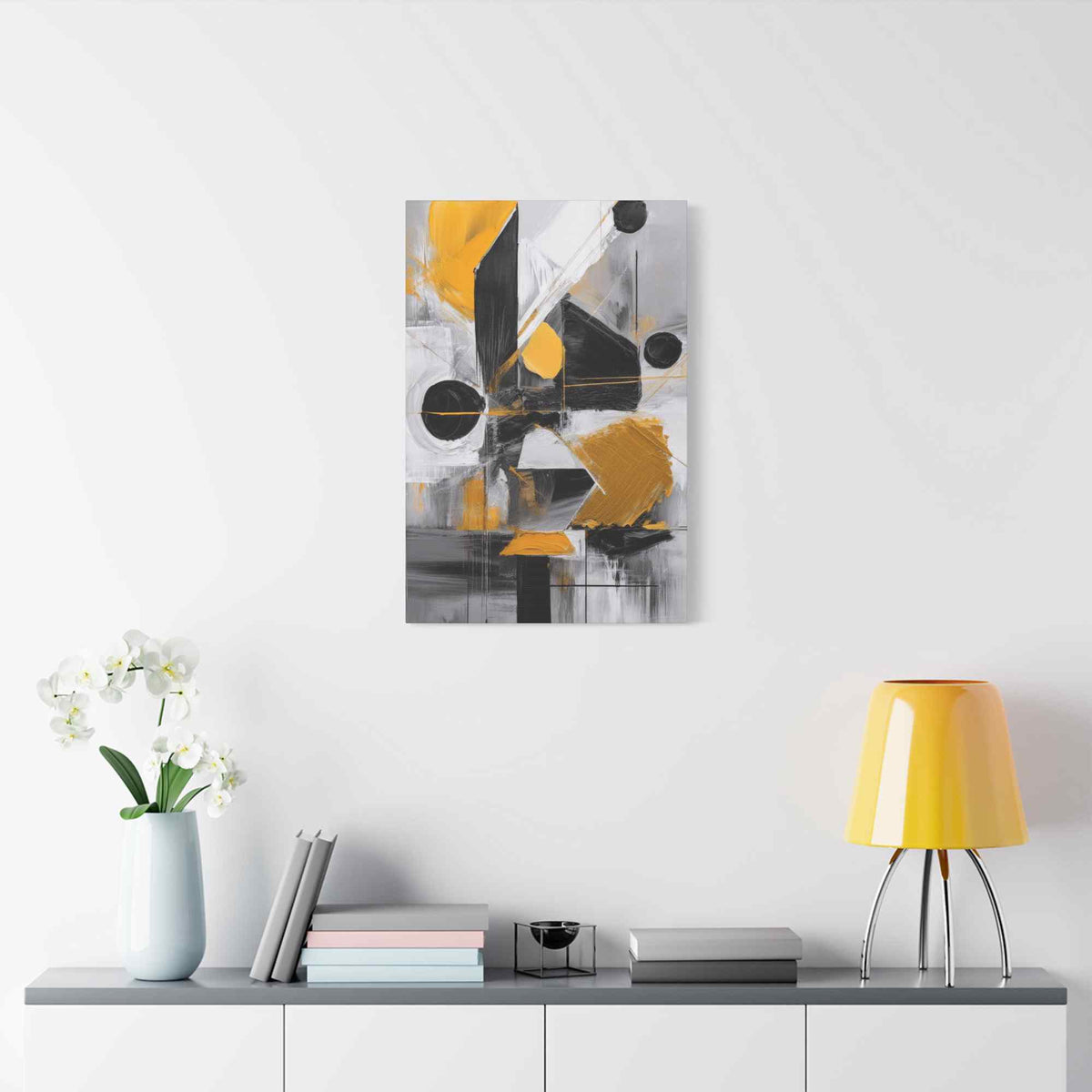 Black Abstract Painting Print Canvas 20x24,20x30,24x30, 24x32,24x36,30x40, 32x48,36x48,40x60 Pine-Wood Inner Frame ABS-20