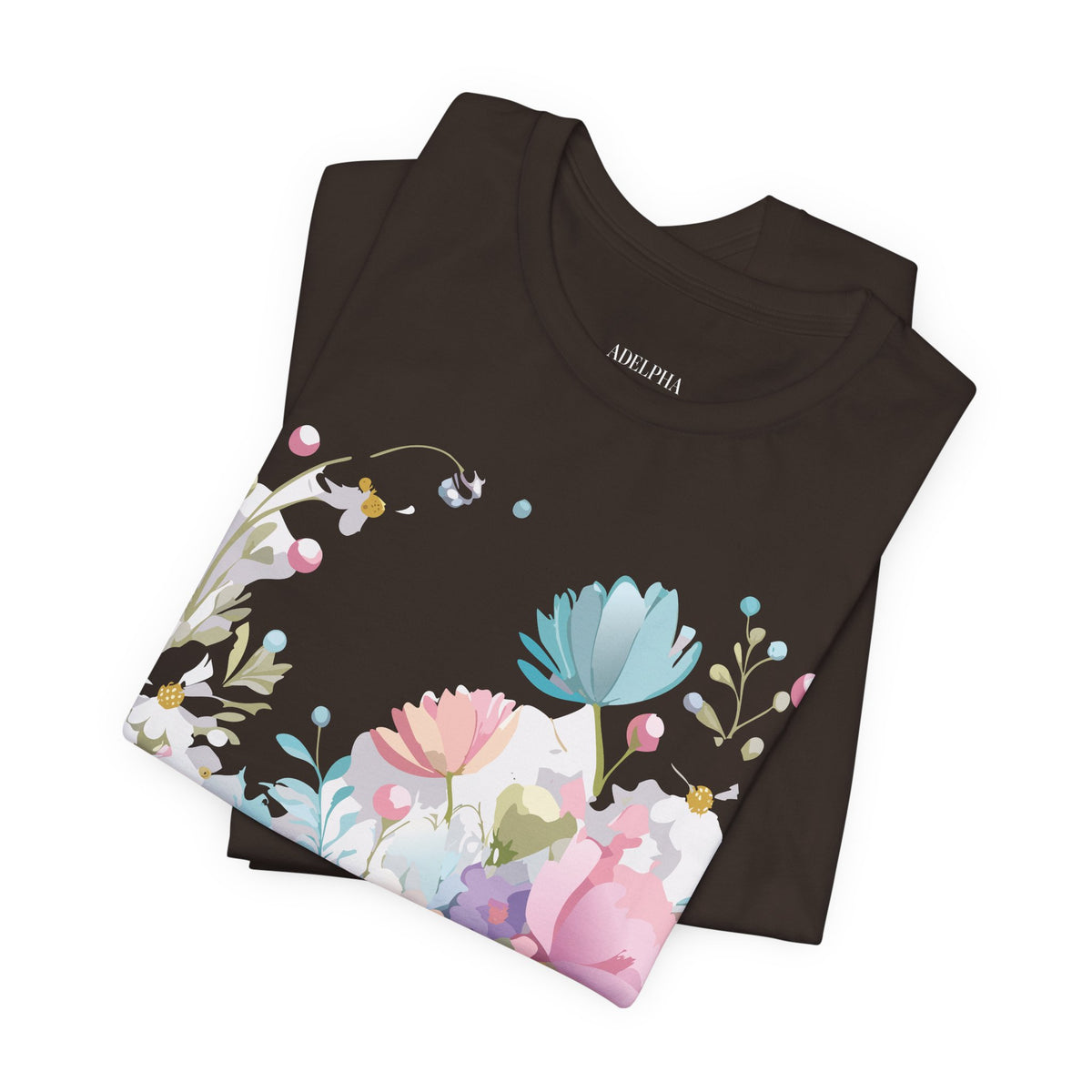 Floral Graphic Tee Shirt - Bella+Canvas Unisex 100 Cotton 22