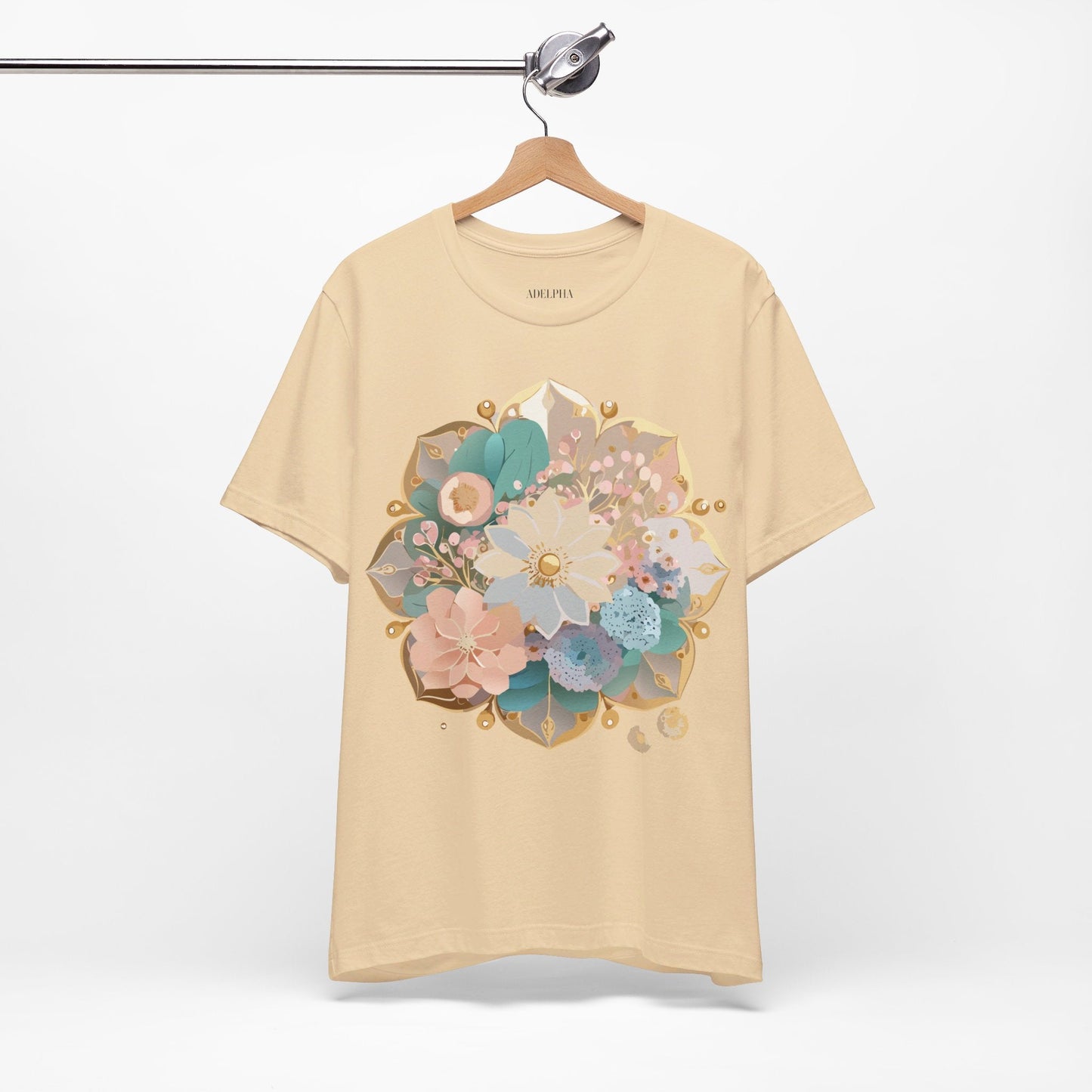 Mandala Graphic Unisex 100 Cotton Vintage Floral Artwork Tee 15