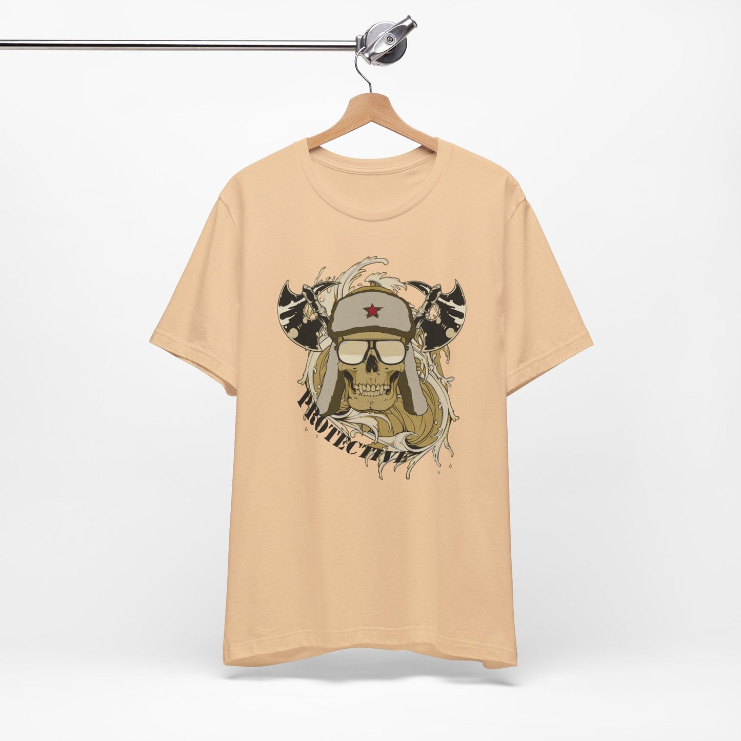 Viking Skull Graphic with Horned Helmet T-Shirt Captain Design Tee Art-41