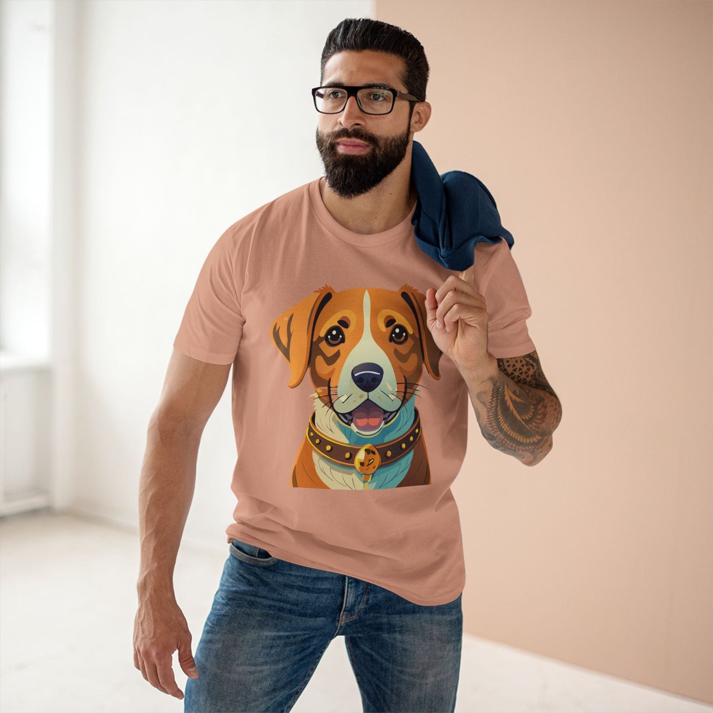 Retro2Nova Unisex Dog Shirt Premium Cotton Tee With Original Art Design Animal Print For Everyday Comfort