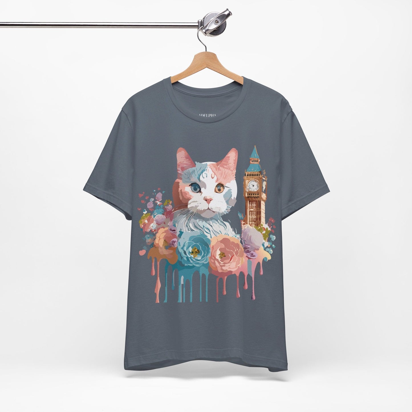 Unisex Cat Graphic Tee With Vintage Inspired Art By Adelpha Brand