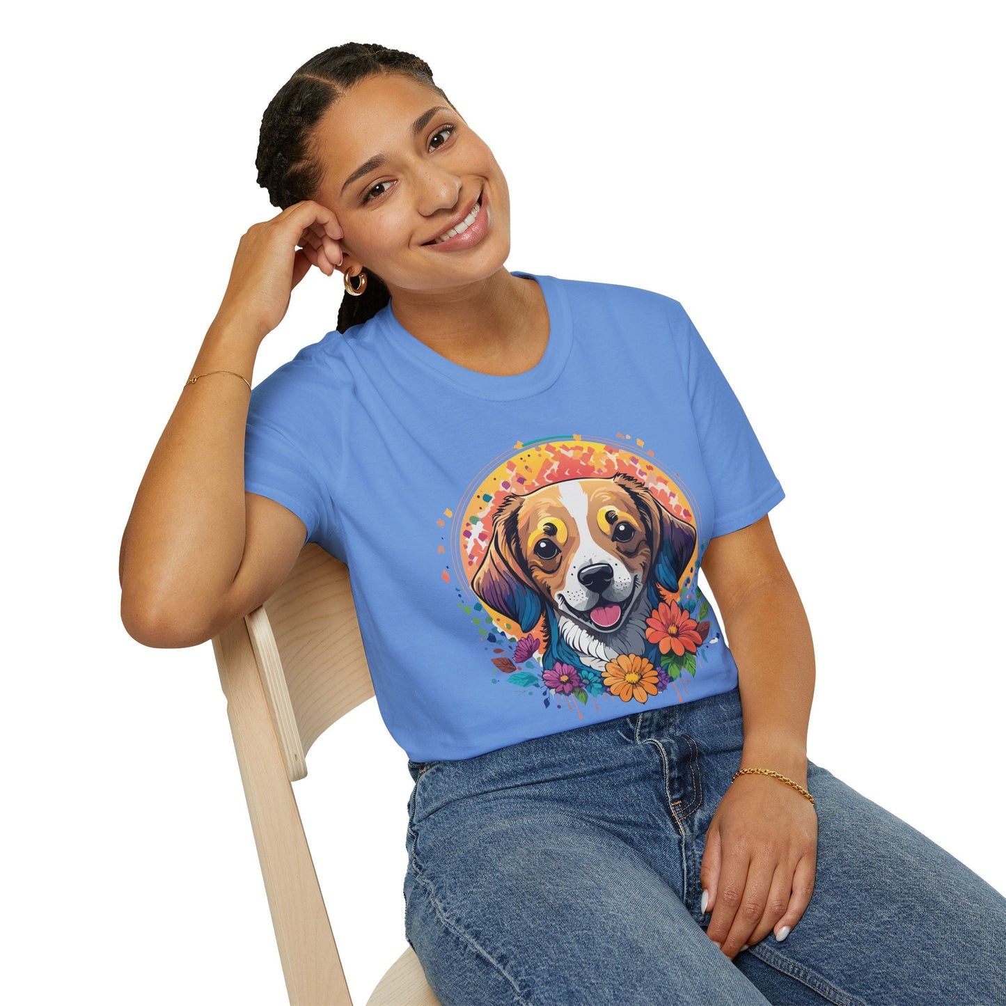 Dog Shirt Unisex Animal Tee Gildan 64000 Softstyle Ring Spun Cotton