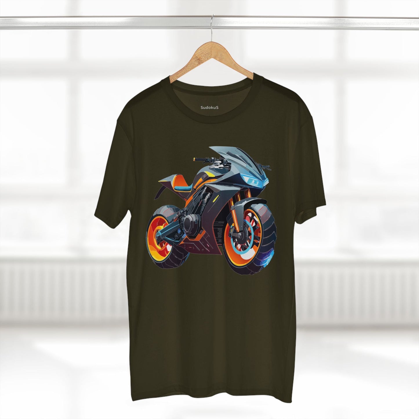 Moto Bike Graphic Unisex 100 Cotton Staple Tee 31