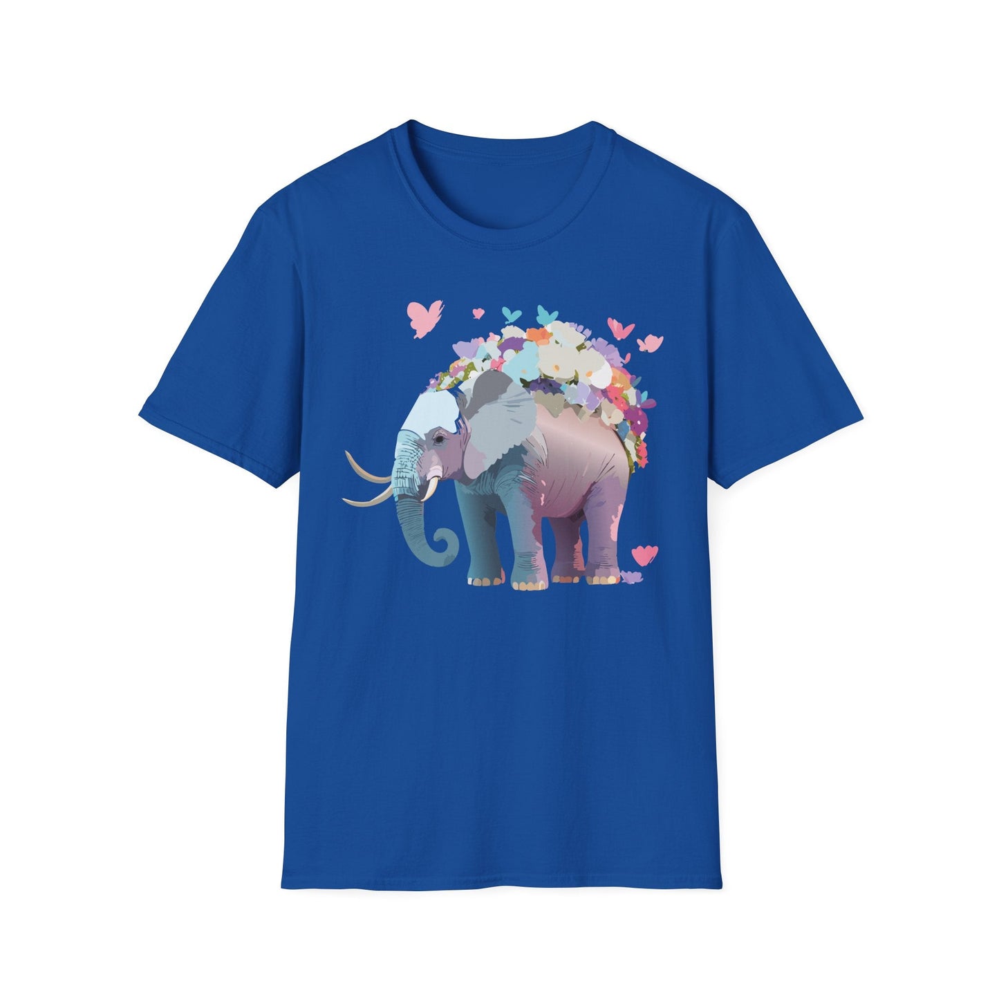 Elephant Graphic T Shirt Unisex Cotton Softstyle Tee Gildan 64000 Elephant Design For Animal Lovers
