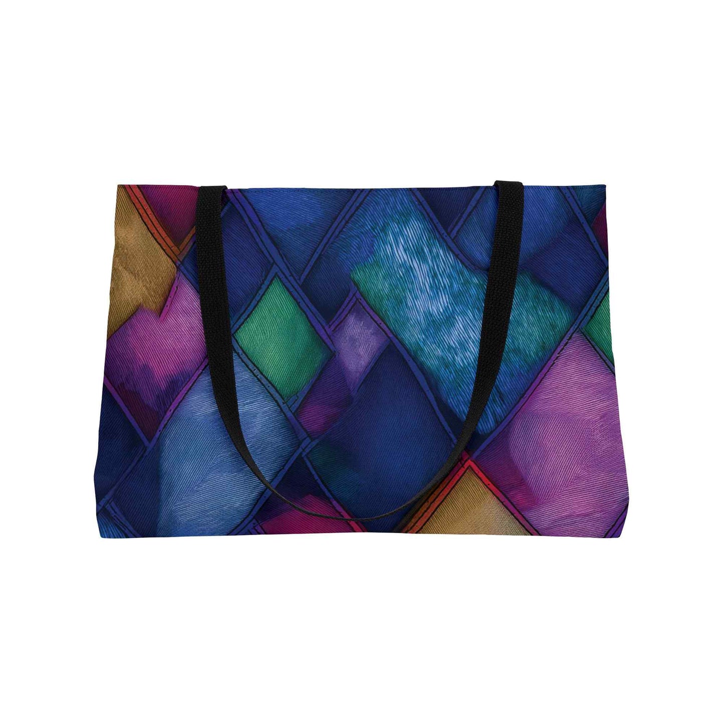 Denim Color Imitation Print Unisex  Weekender Bag  Spun Polyester 24x13 Canvas Bag 12