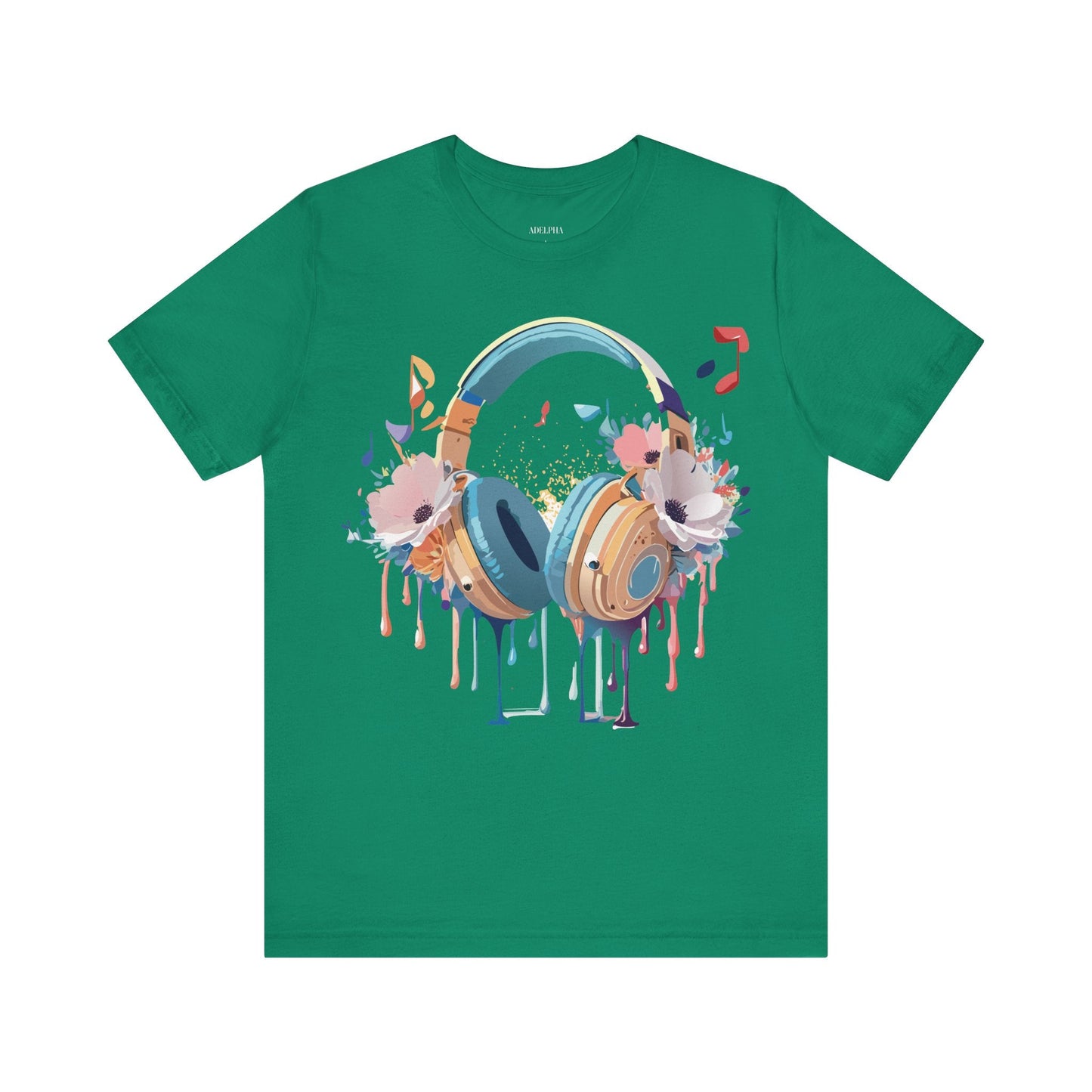 Music Graphic Unisex 100 Cotton Vintage Art with Musical Elements Tee 102