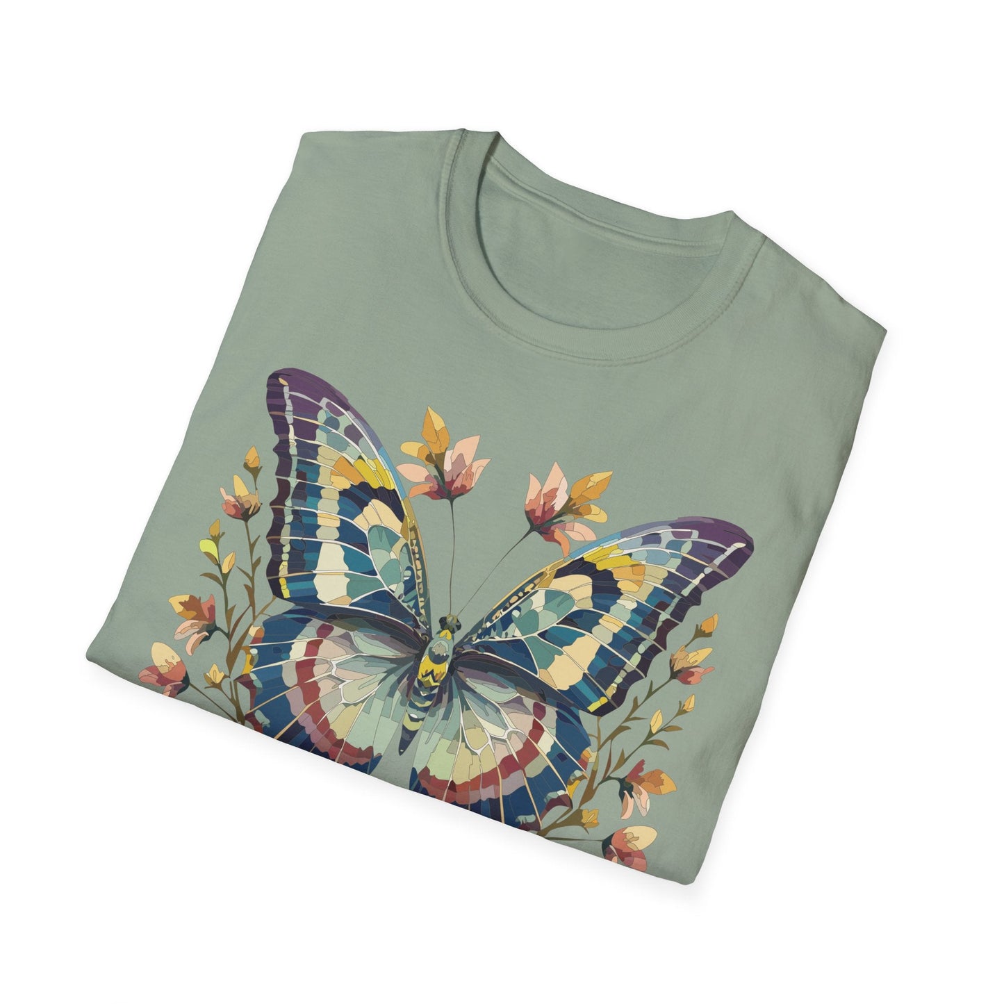 Butterfly Shirt Unisex T Shirt With Monarch Design Gildan Softstyle 64000 Ring Spun Cotton Tee
