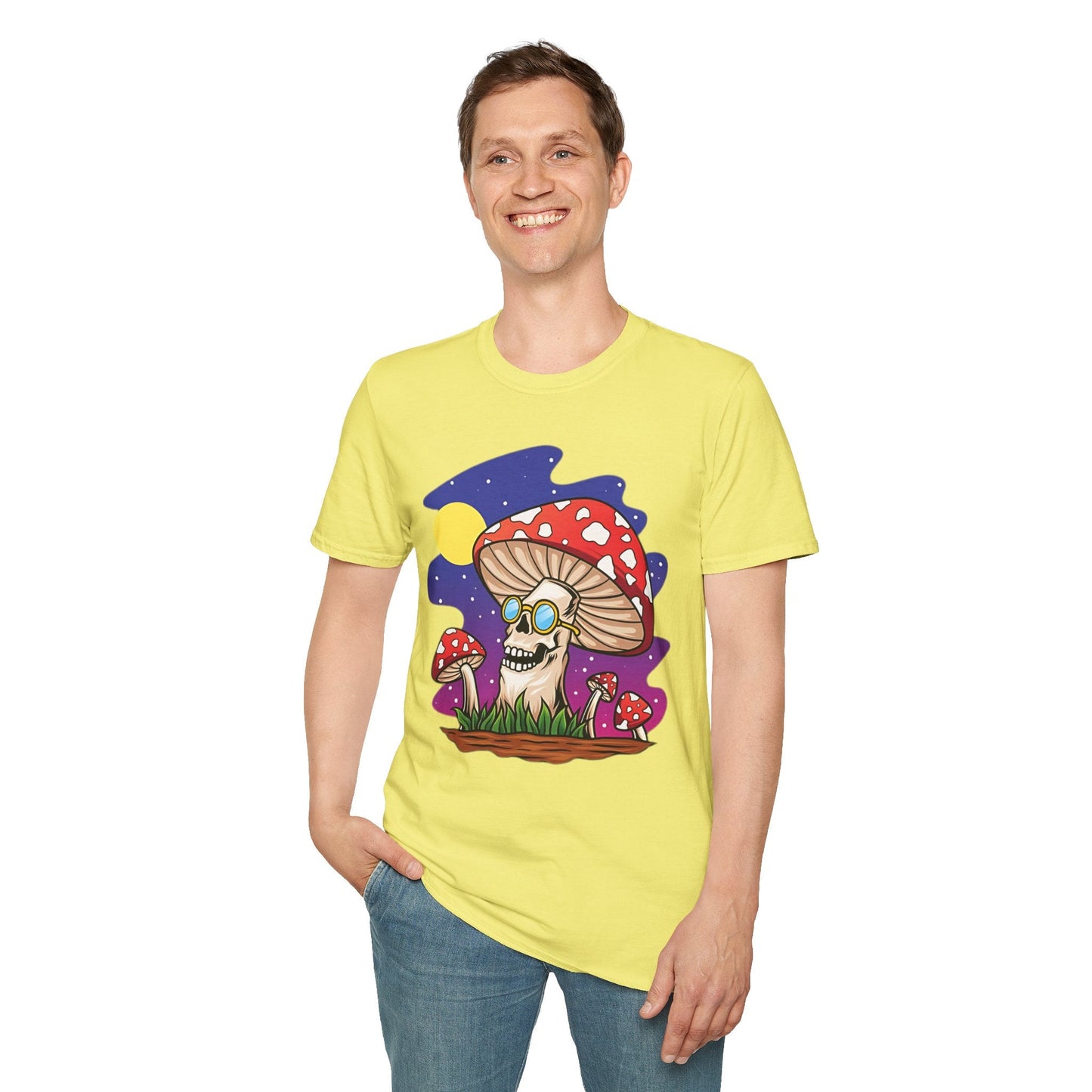 Mashroom Mushroom Tee Shirt Unisex Funny Fungus Design Softstyle 64000 Cotton Tee