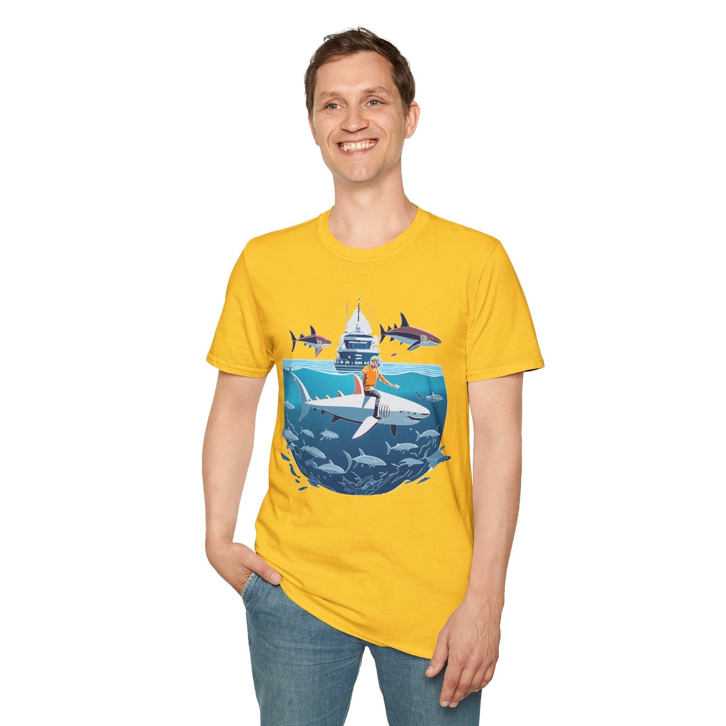Ocean Graphic Unisex Softstyle Cotton Tee 3
